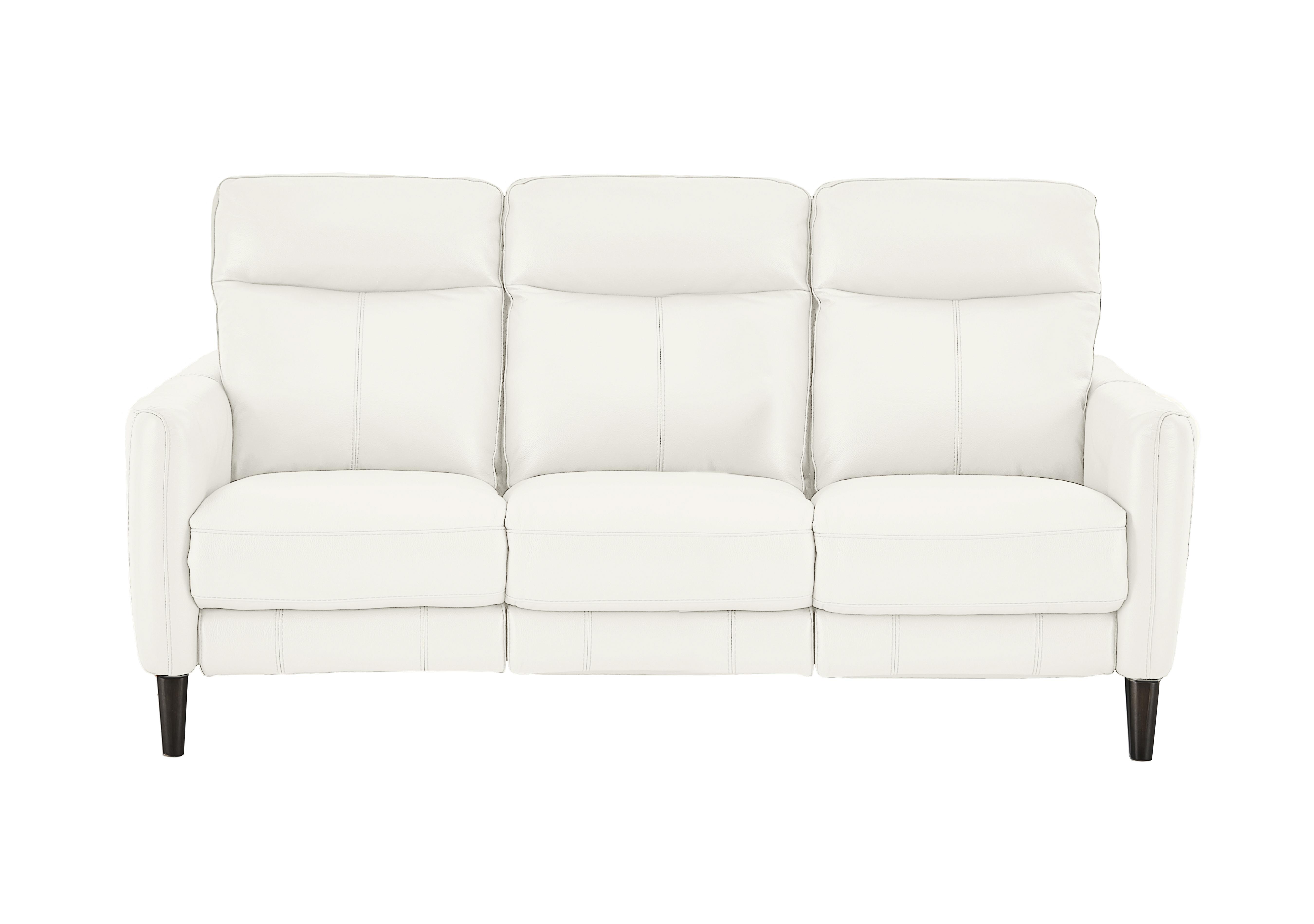 Compact Collection Petit 3 Seater Leather Sofa in Bv-744d Star White on Furniture Village