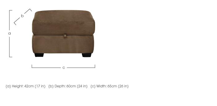 Compact Collection Petit Fabric Storage Footstool in  on Furniture Village