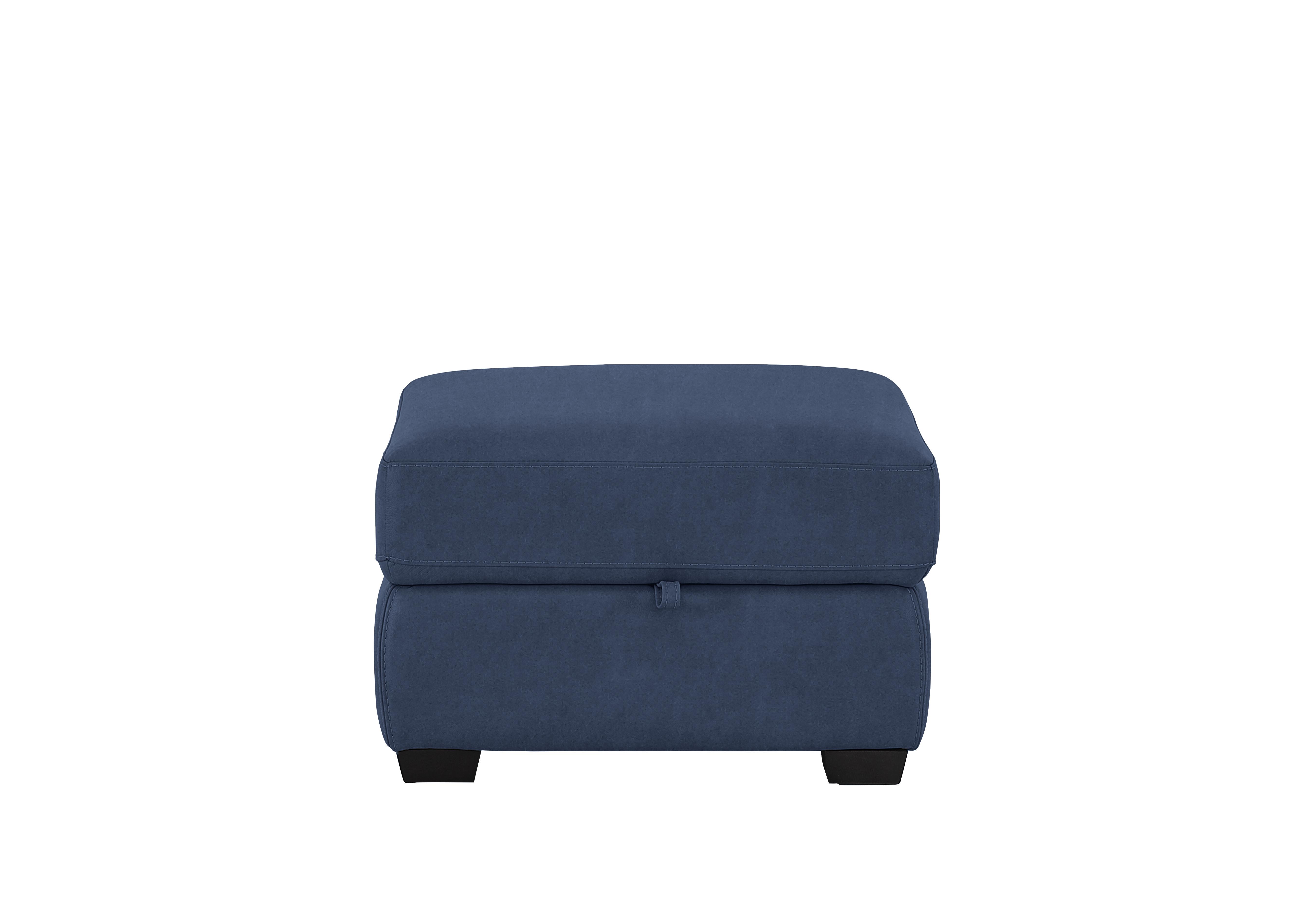 Compact Collection Petit Fabric Storage Footstool in Bfa-Blj-R10 Blue on Furniture Village