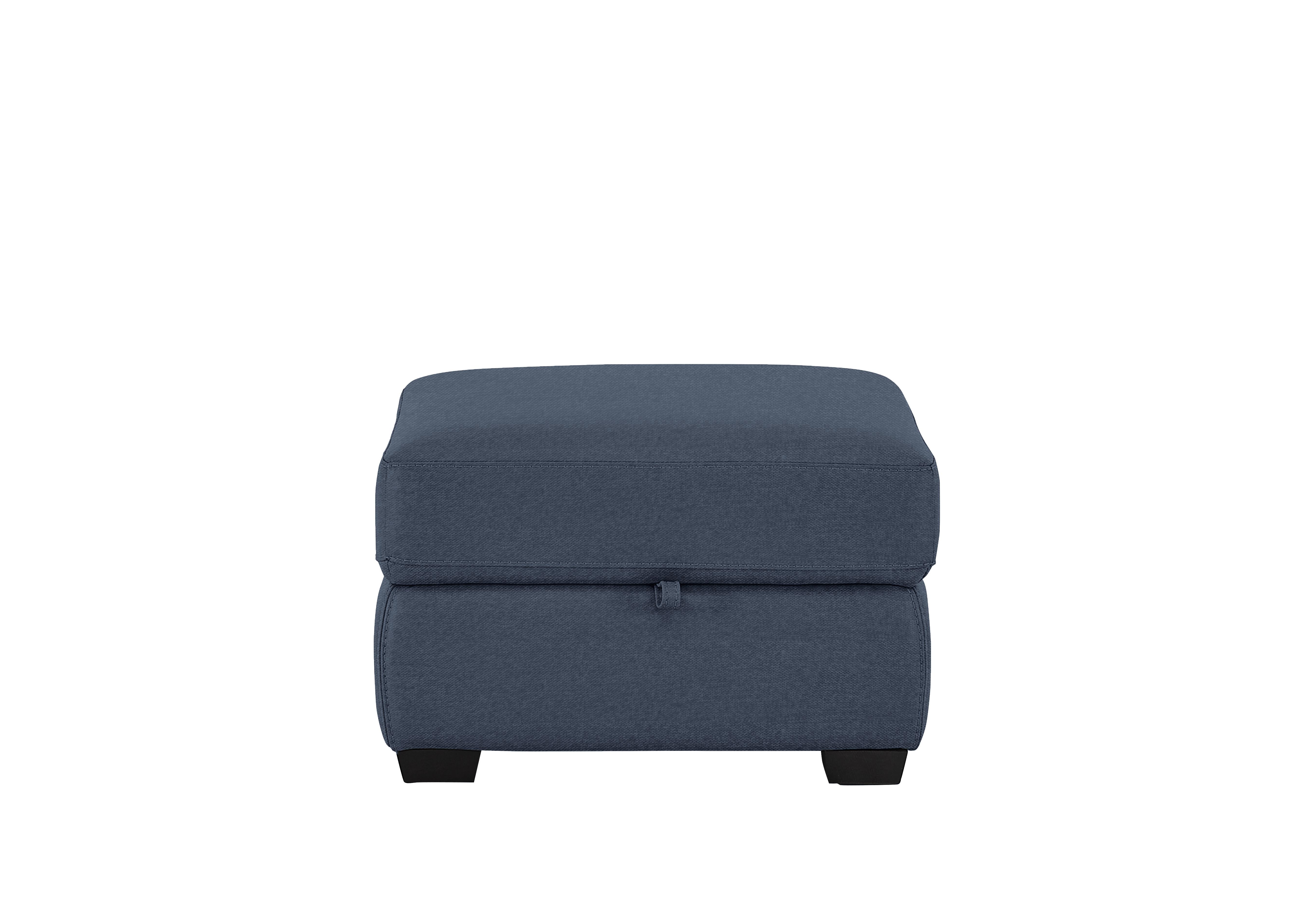 Compact Collection Petit Fabric Storage Footstool in Fab-Blt-R38 Blue on Furniture Village
