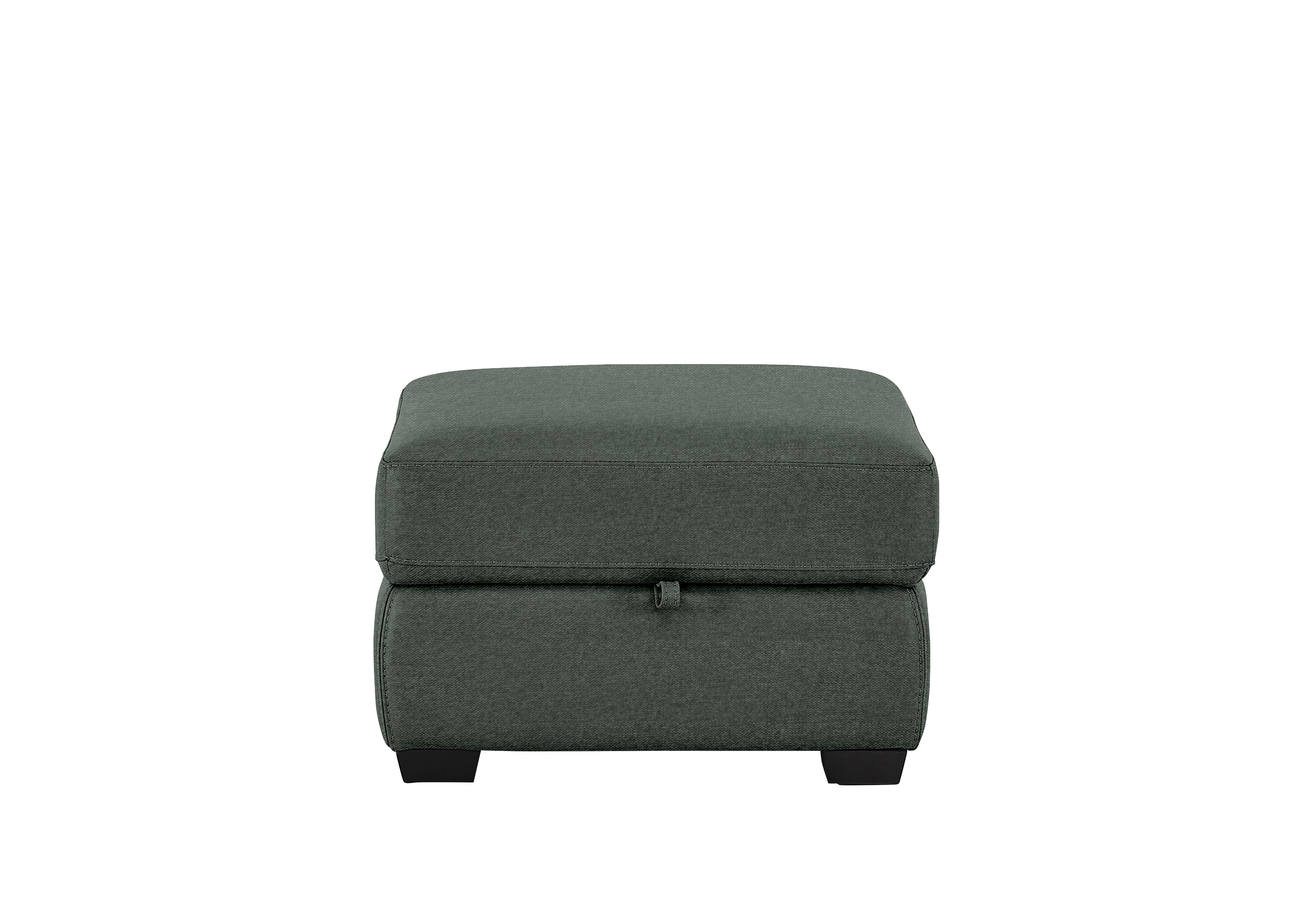 Compact Collection Petit Fabric Storage Footstool in Fab-Ska-R48 Moss Green on Furniture Village