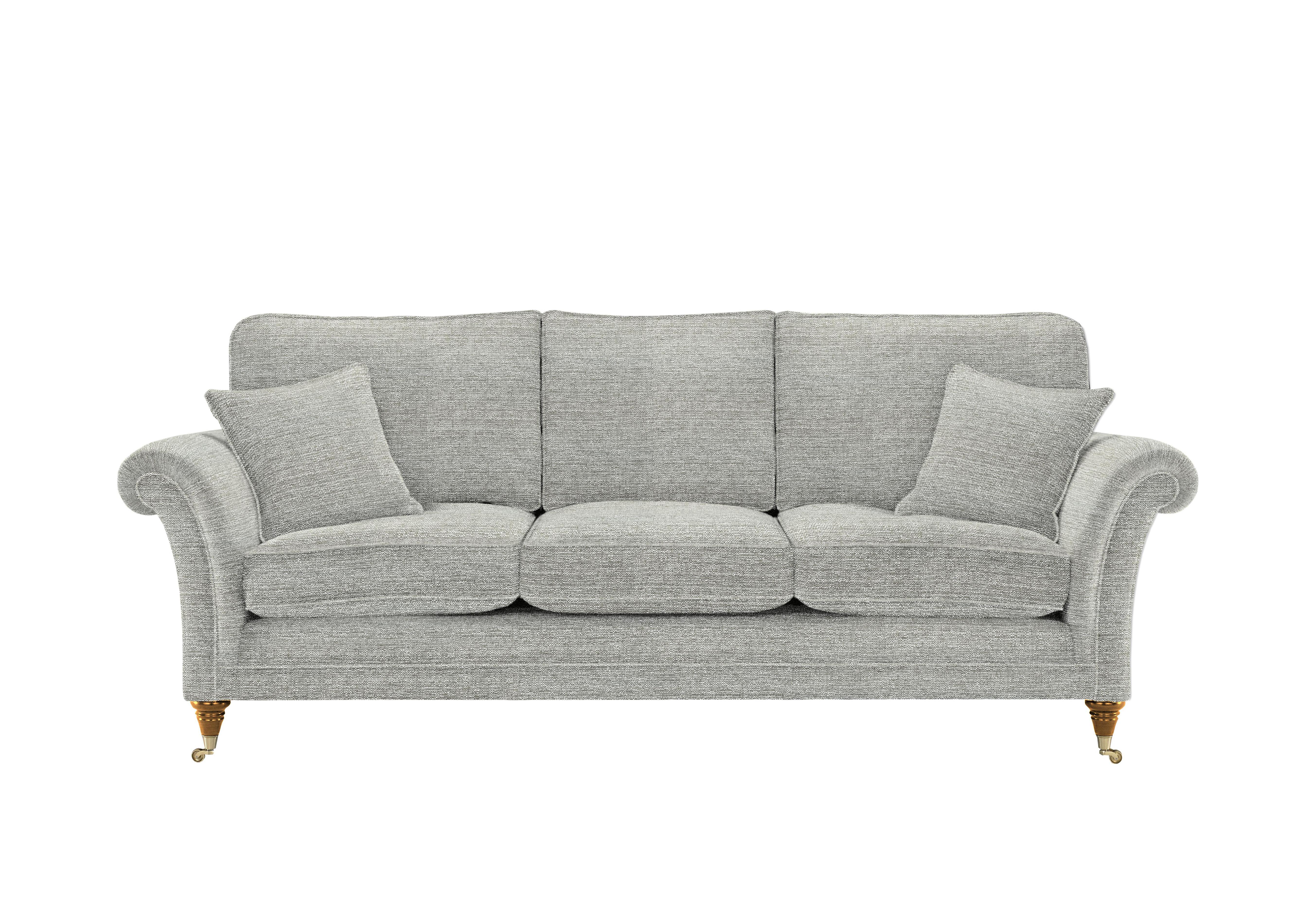 Burghley Grand 3 Seater Sofa in 001300-0095 Caledonian Silver on Furniture Village