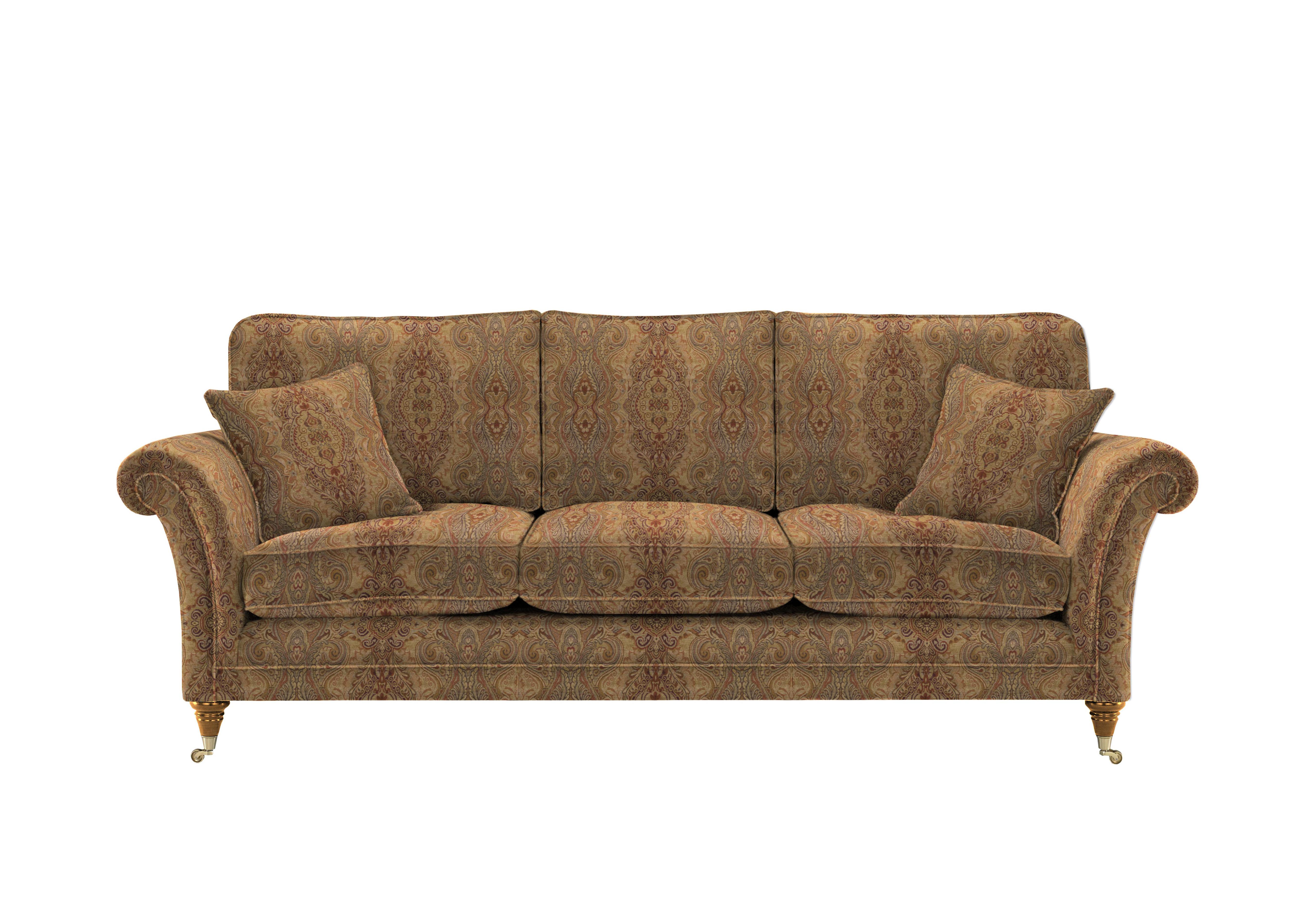 Burghley Grand 3 Seater Sofa in 050026-318 Baslow Medalli Gold on Furniture Village