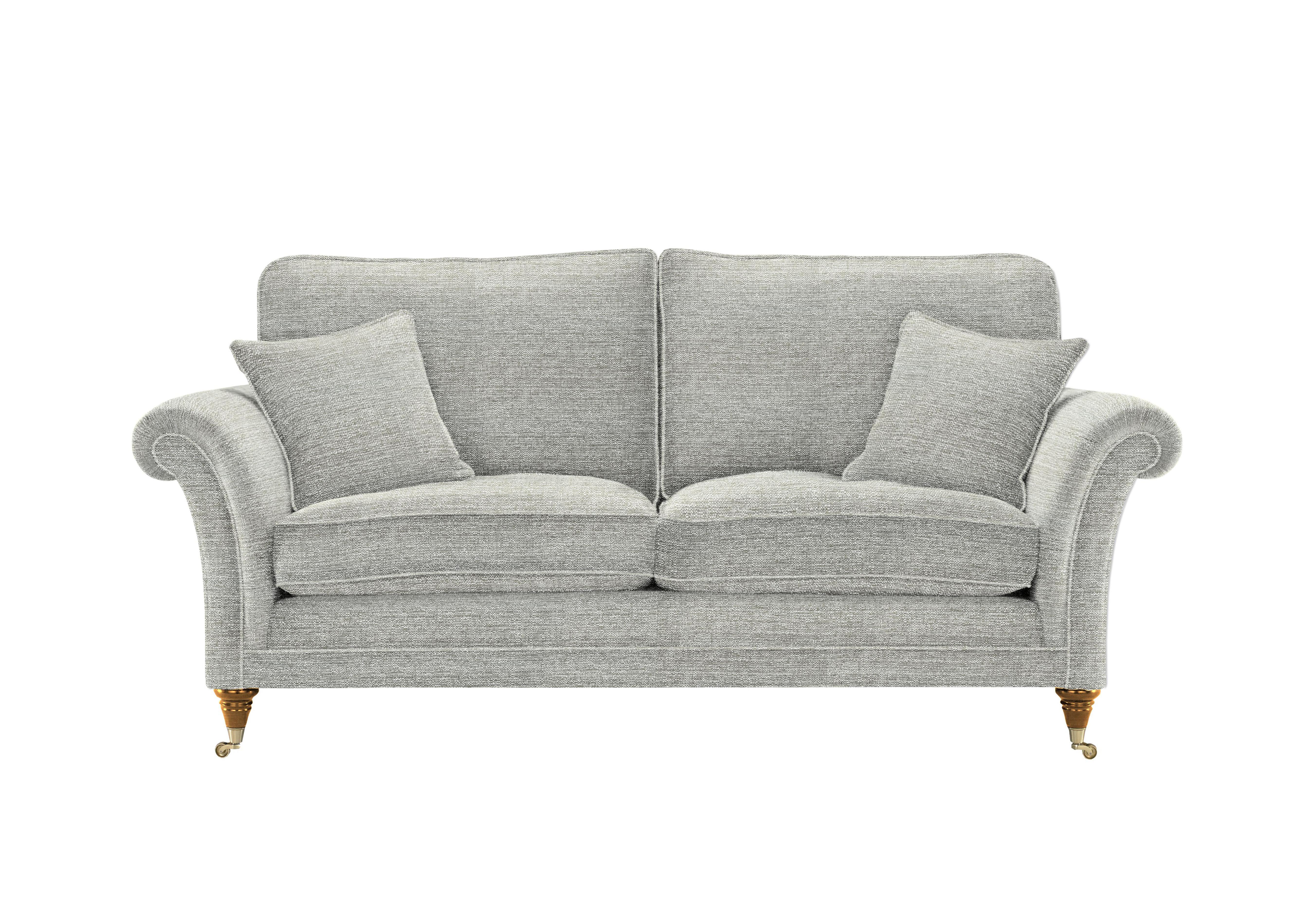 Burghley Large 2 Seater Fabric Sofa in 001300-0095 Caledonian Silver on Furniture Village