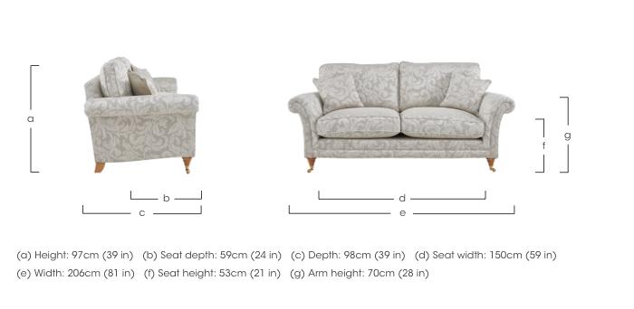 Burghley Large 2 Seater Fabric Sofa in  on Furniture Village