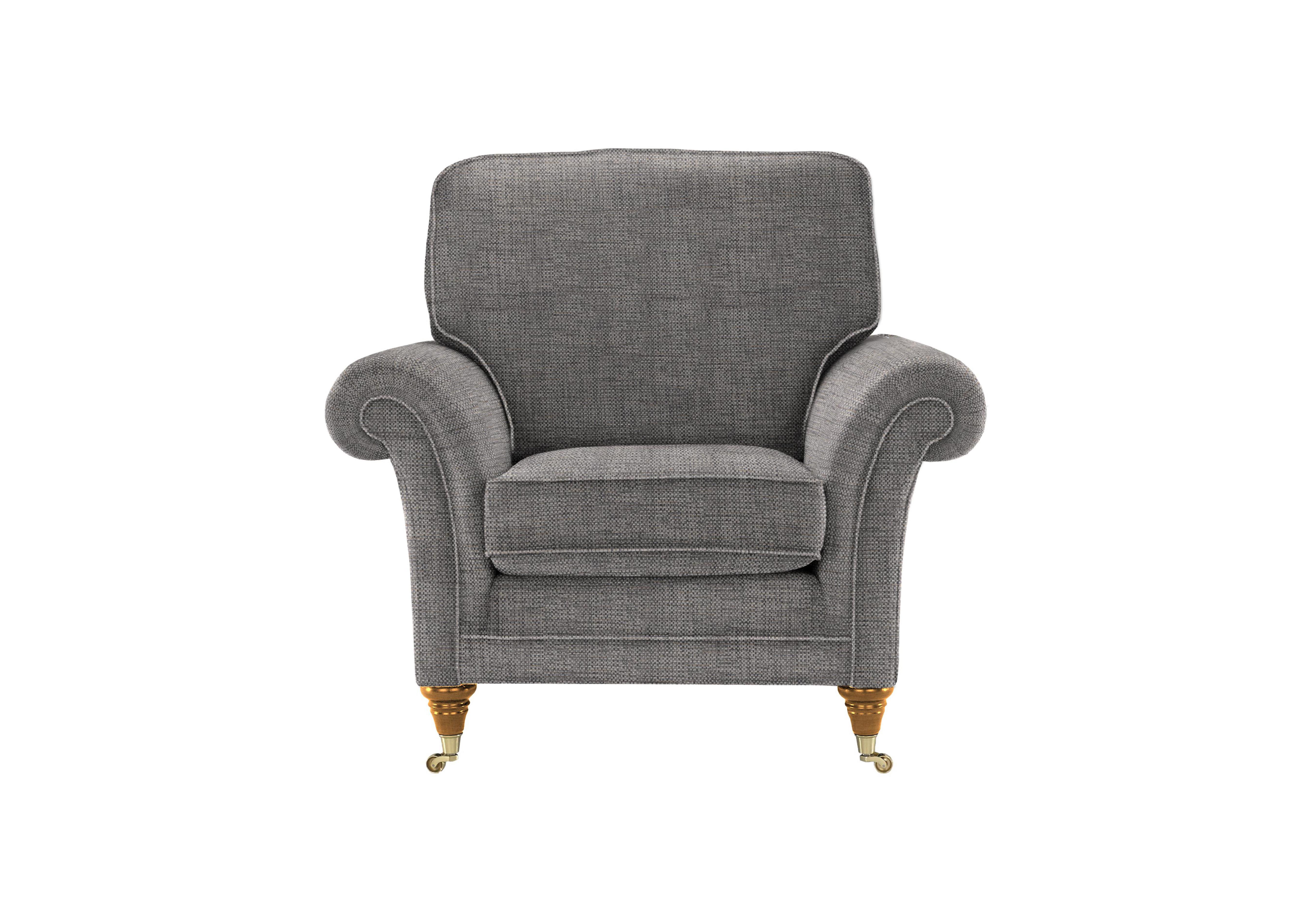 Burghley Fabric Armchair in 001448-0092 Latitude Grey on Furniture Village