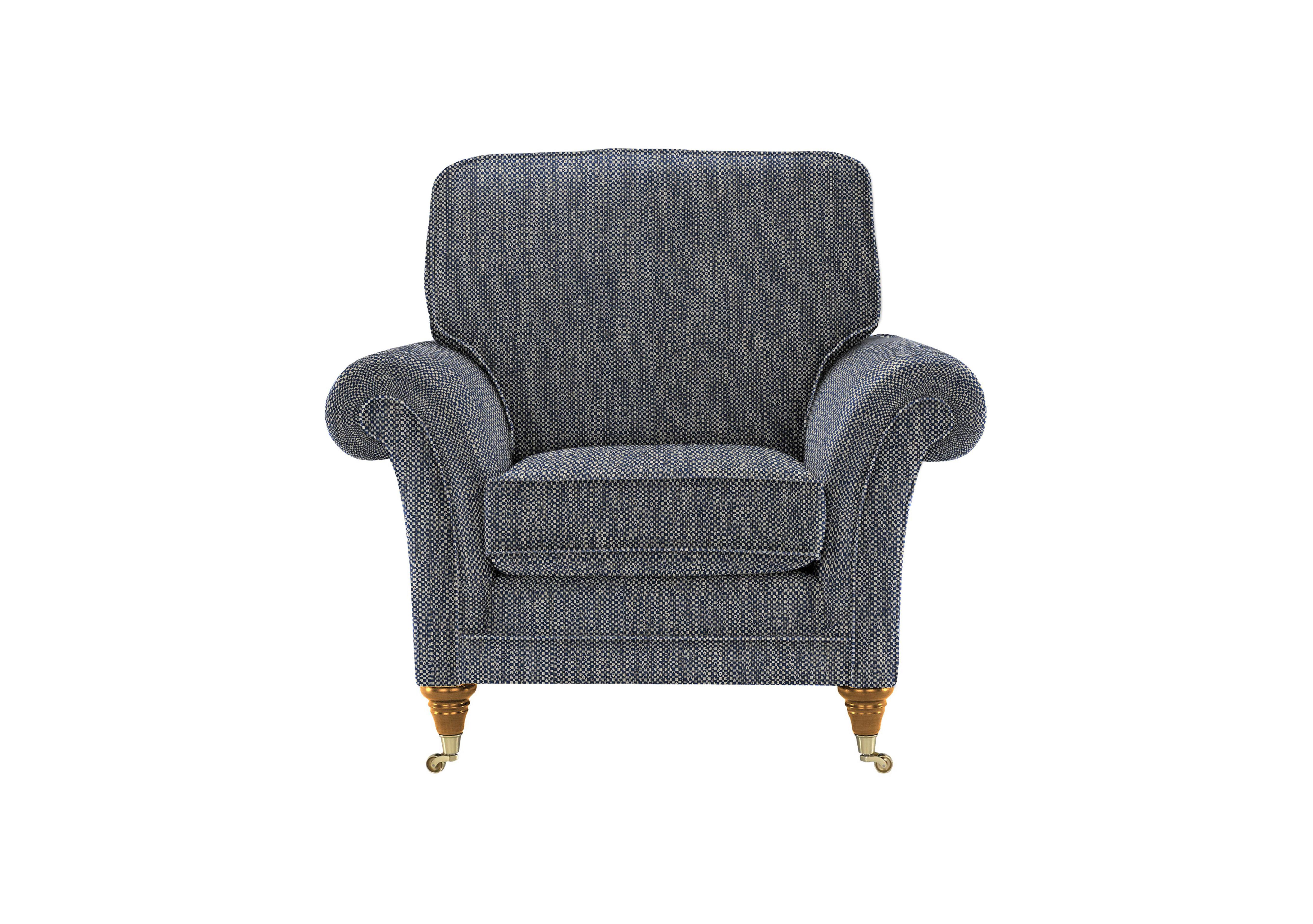 Burghley Fabric Armchair in 001477-0088 Metric Navy on Furniture Village