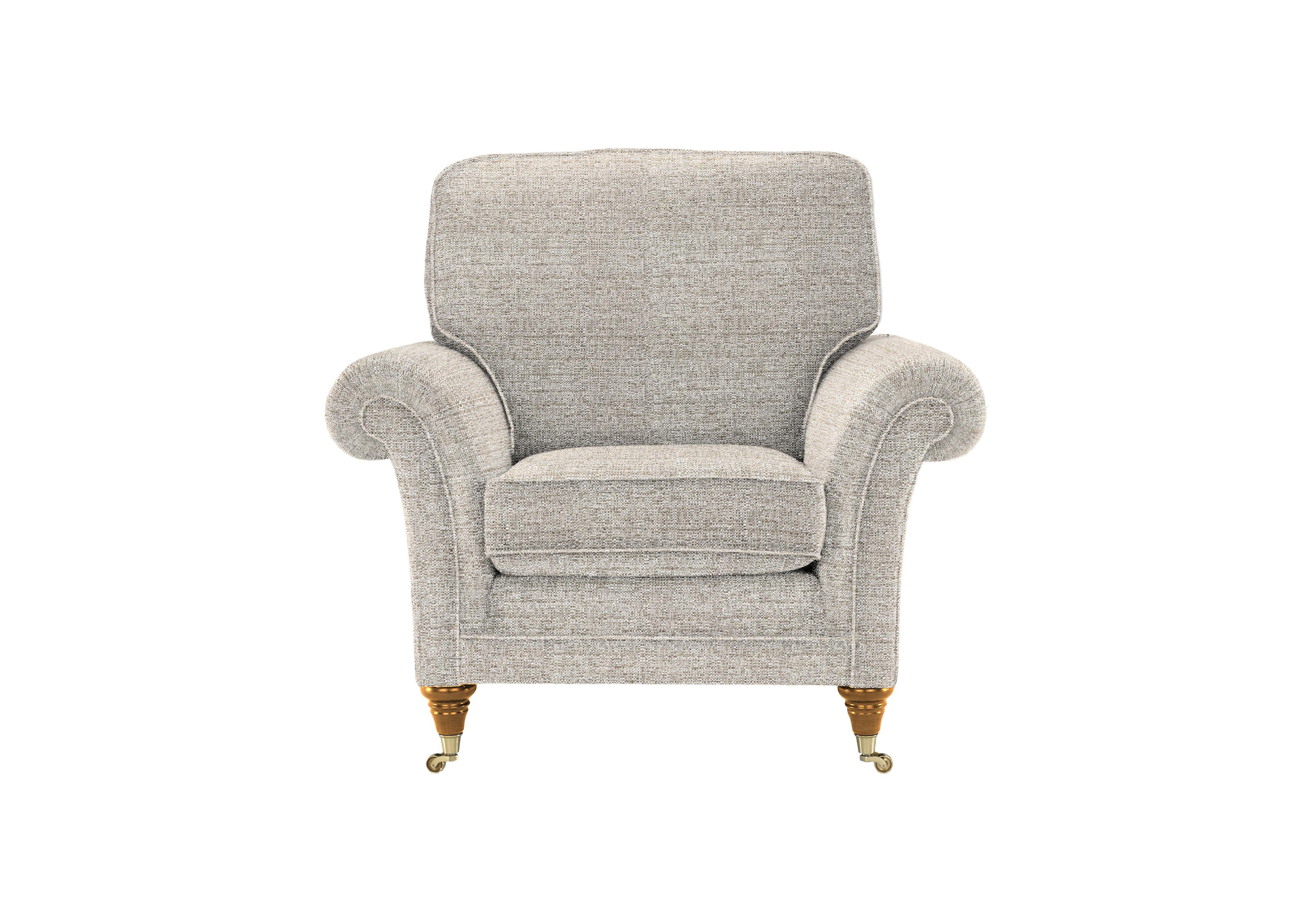 Burghley Fabric Armchair in 1300-0059 Caledonian Pebble on Furniture Village