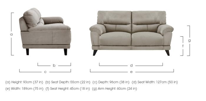 Pacific 2.5 Seater Fabric Sofa in  on Furniture Village