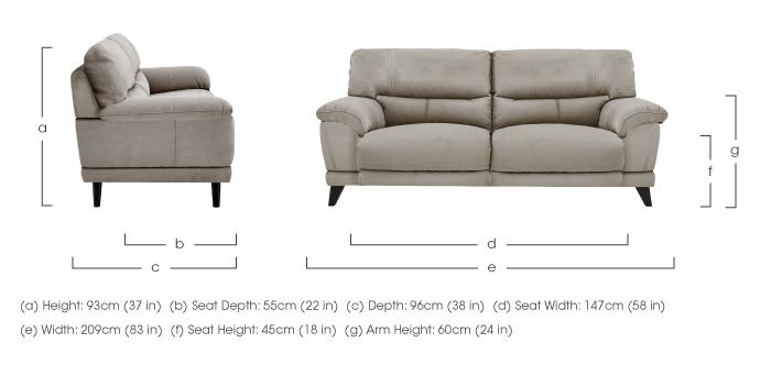Pacific 3 Seater Fabric Sofa in  on Furniture Village