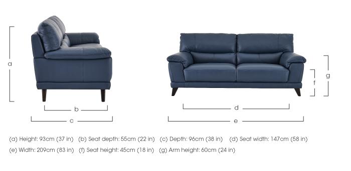 Pacific 3 Seater Leather Sofa in  on Furniture Village