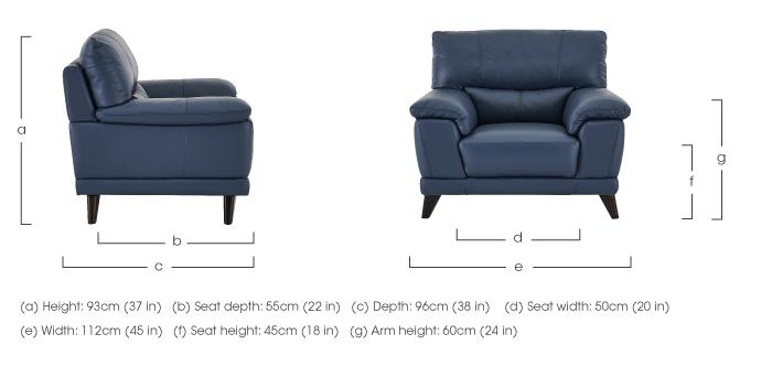 Pacific Leather Armchair in  on Furniture Village