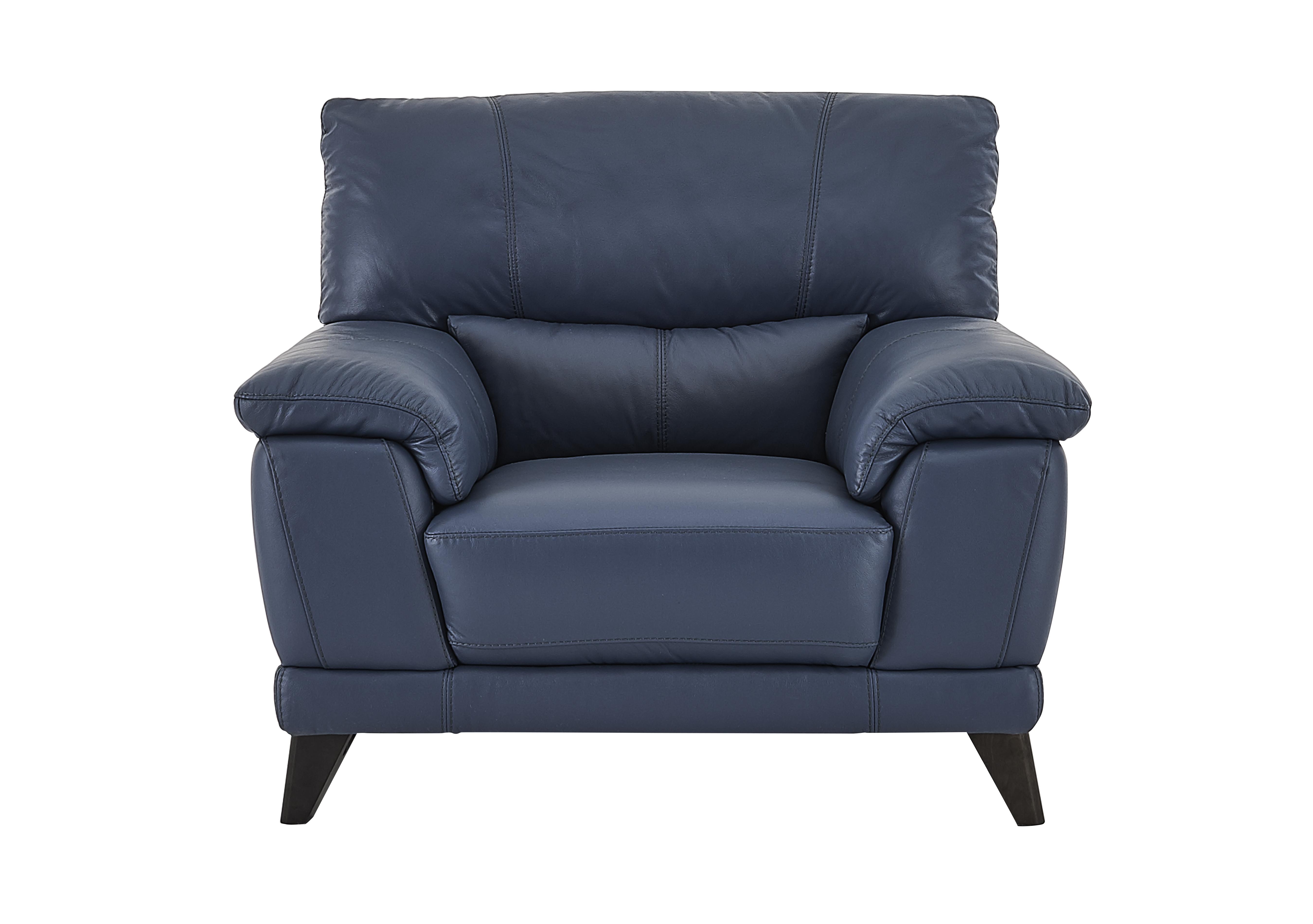 Pacific Leather Armchair in Bv-313e Ocean Blue on Furniture Village