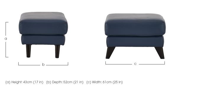 Pacific Leather Footstool in  on Furniture Village