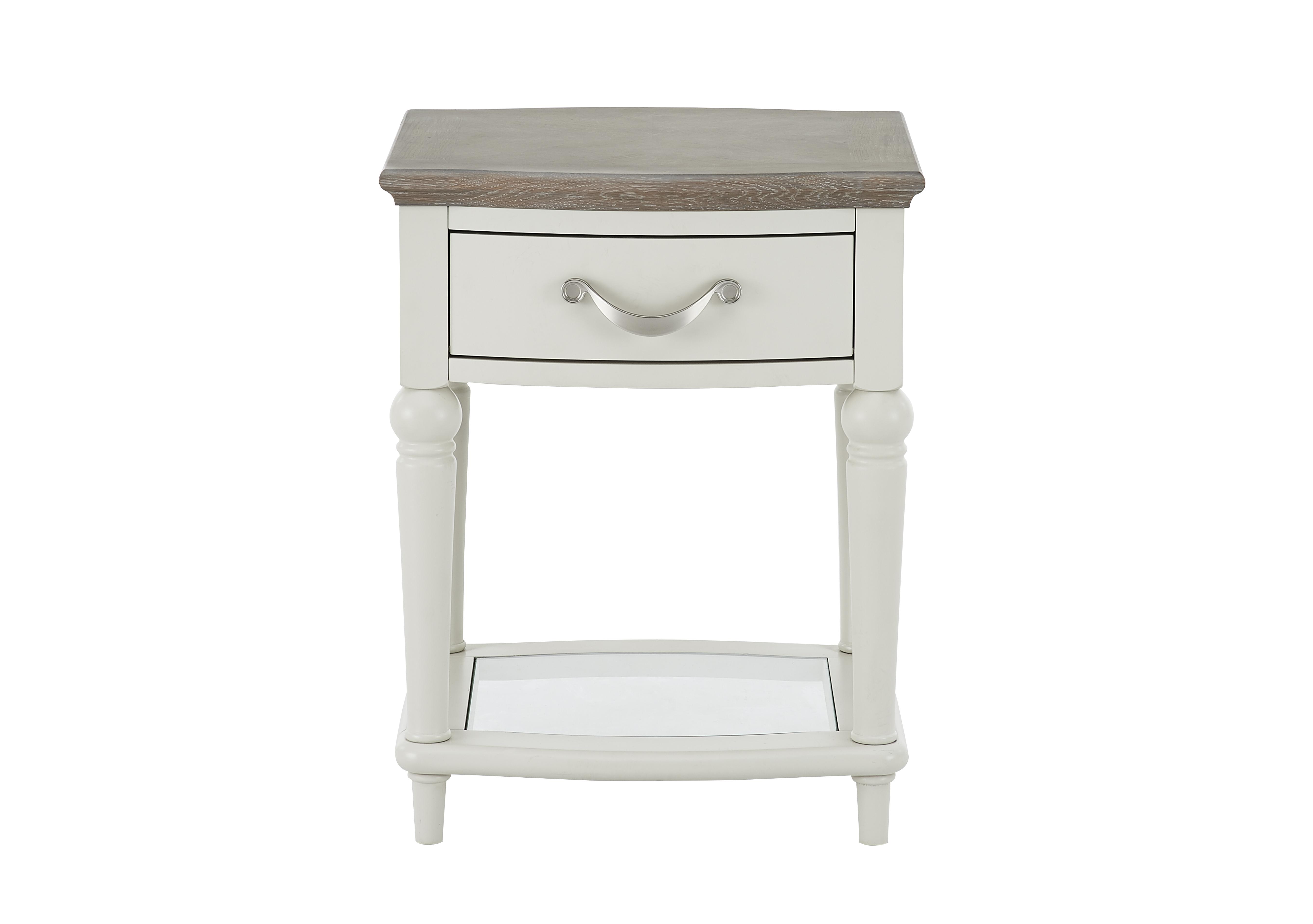 Annecy Lamp Table in Soft Grey Paint on Furniture Village