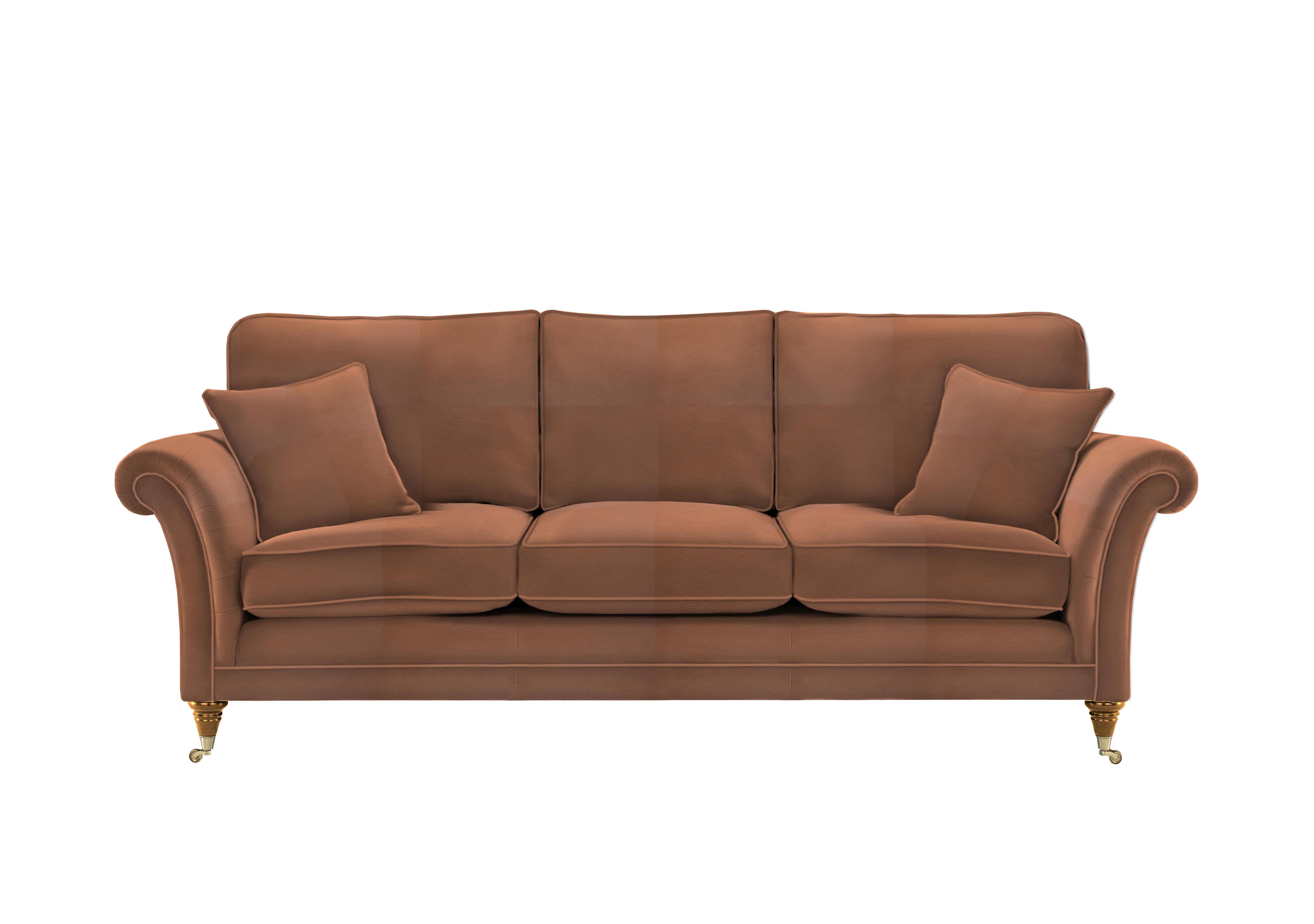 Burghley Grand Leather Sofa in 009019-0025 Roma Nutmeg on Furniture Village