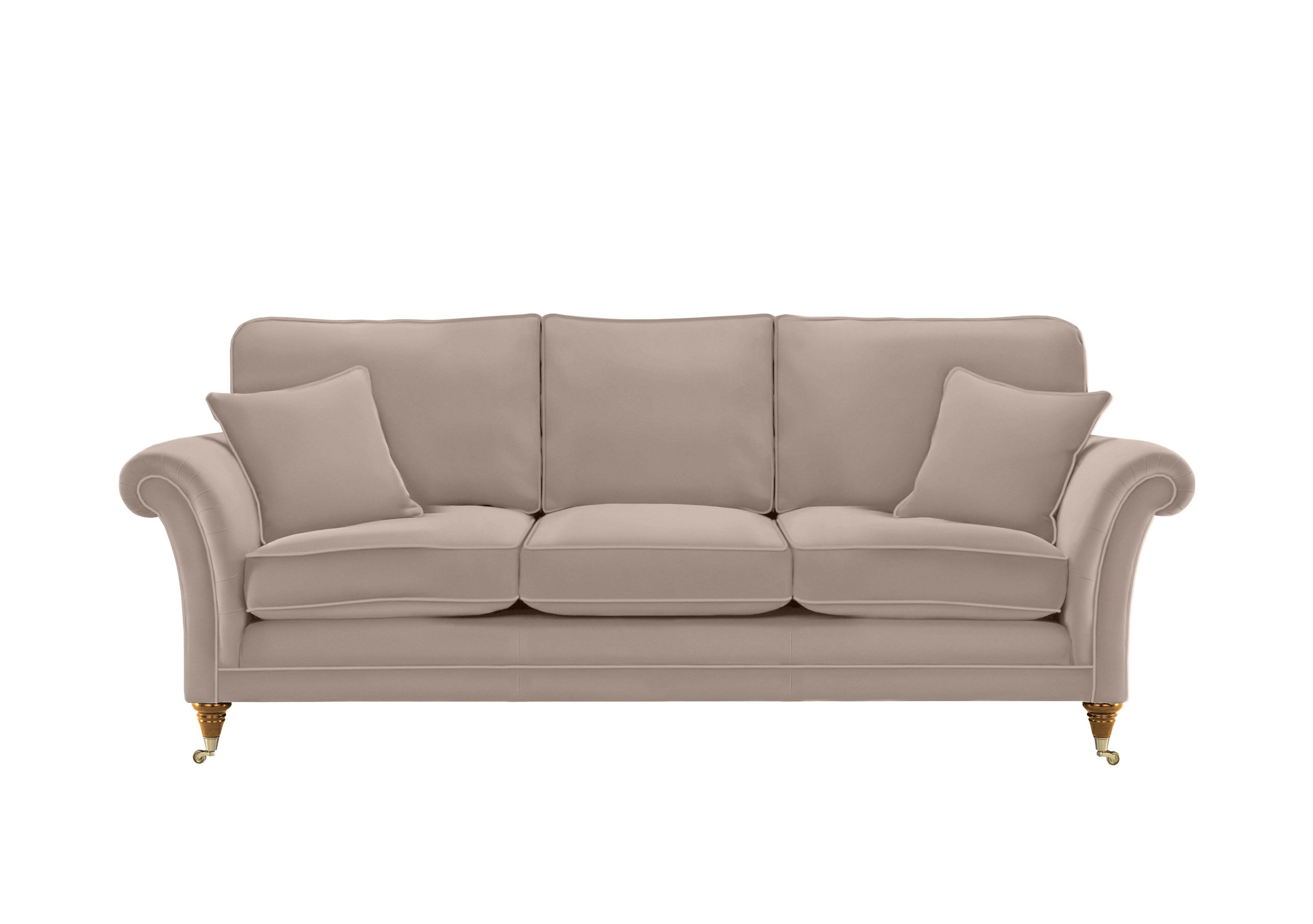 Burghley Grand Leather Sofa in 009019-0056 Roma Putty on Furniture Village
