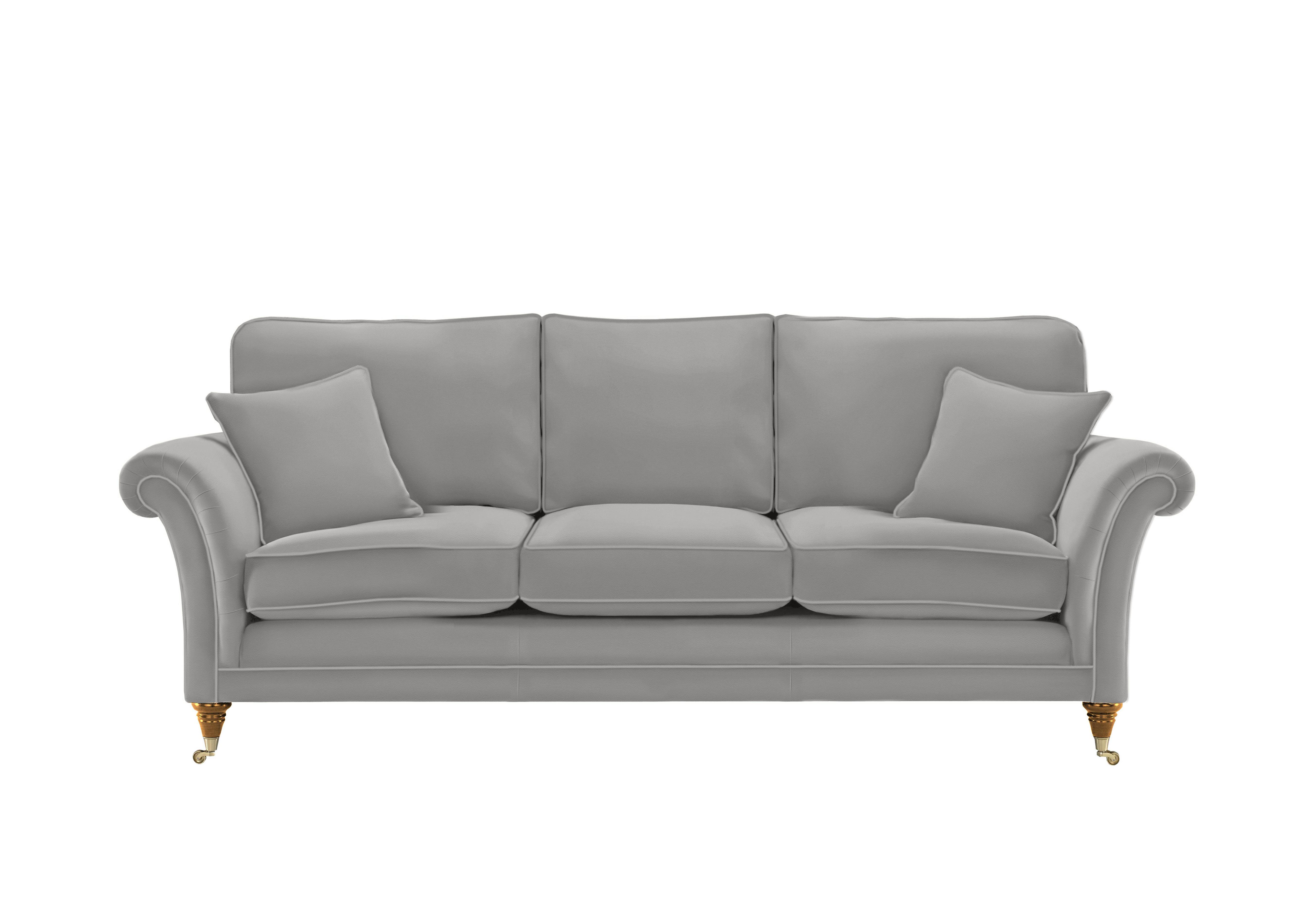 Burghley Grand Leather Sofa in 009019-0092 Roma Steel on Furniture Village
