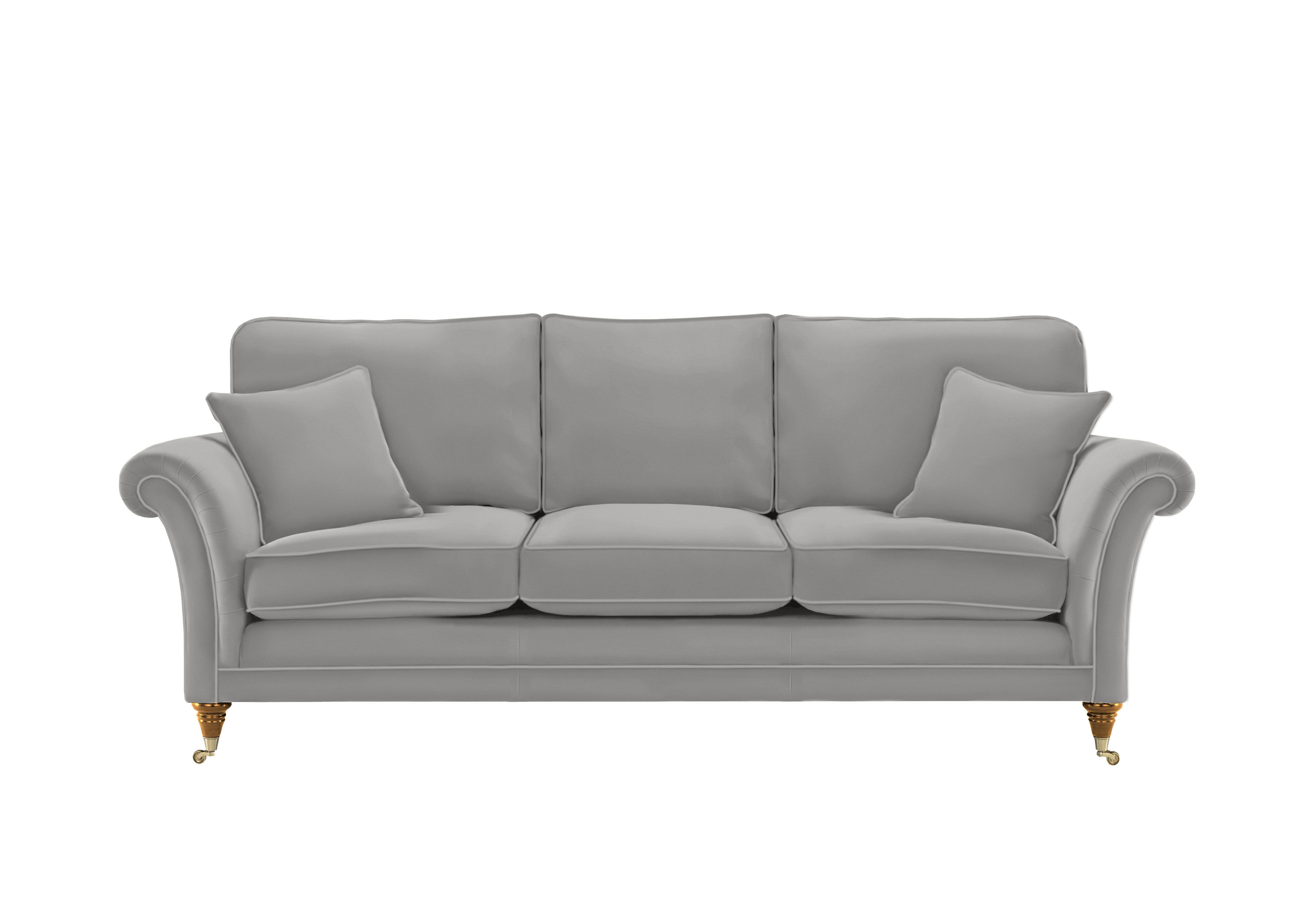 Burghley Grand Leather Sofa in 009019-0092 Roma Steel on Furniture Village