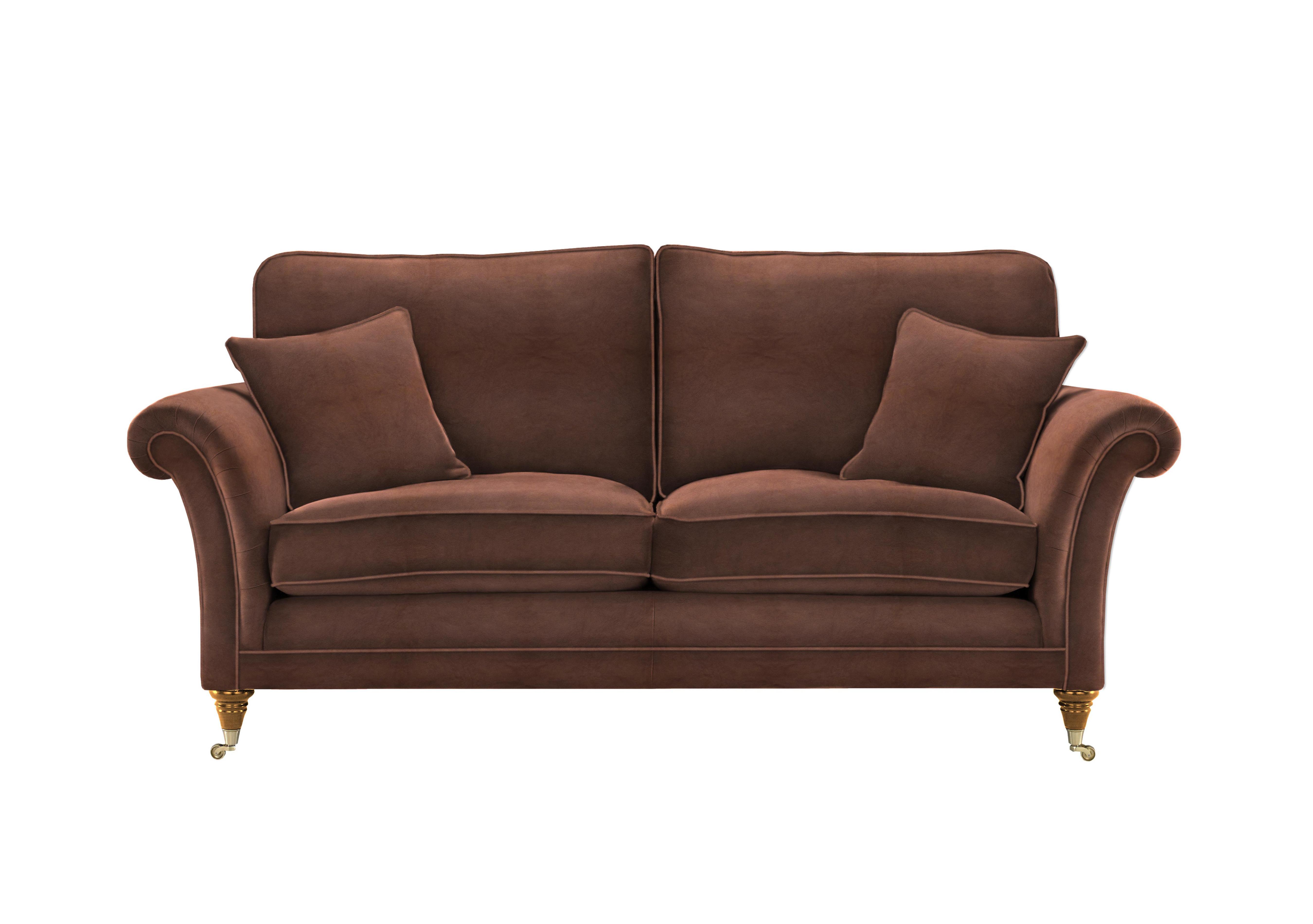 Burghley Large 2 Seater Leather Sofa in London Saddle 001033-0021 on Furniture Village