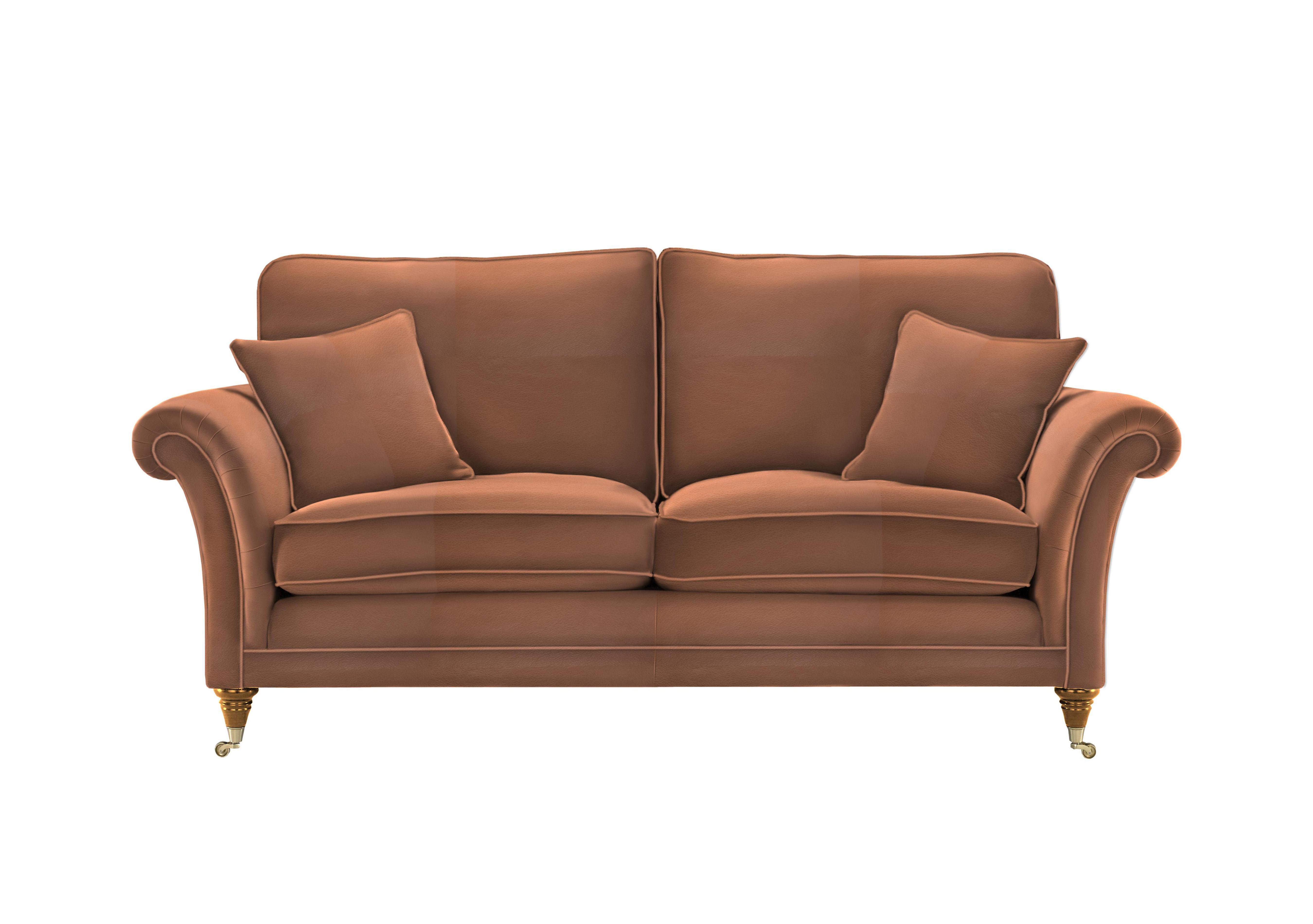 Burghley Large 2 Seater Leather Sofa in 009019-0025 Roma Nutmeg on Furniture Village