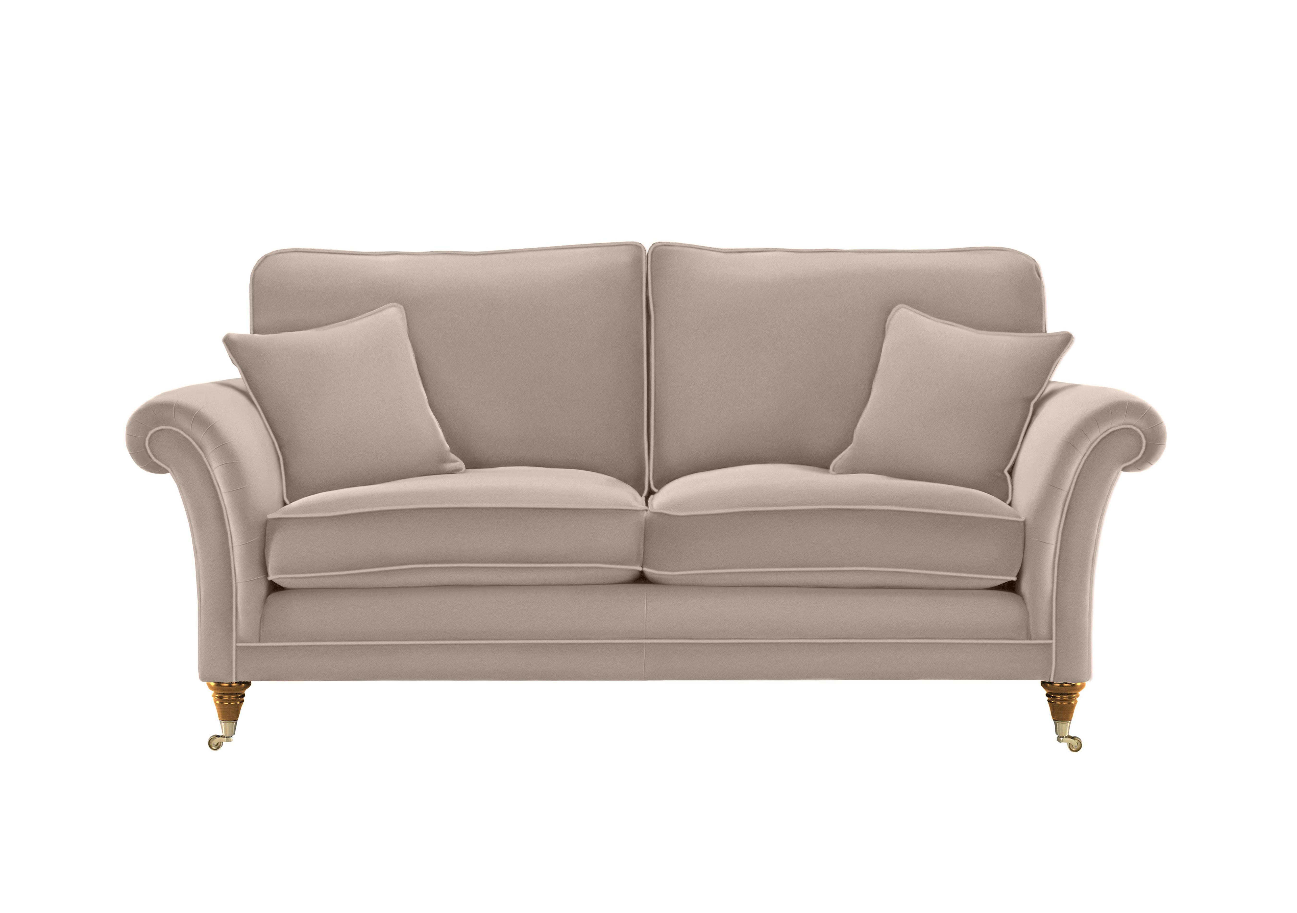 Burghley Large 2 Seater Leather Sofa in 009019-0056 Roma Putty on Furniture Village