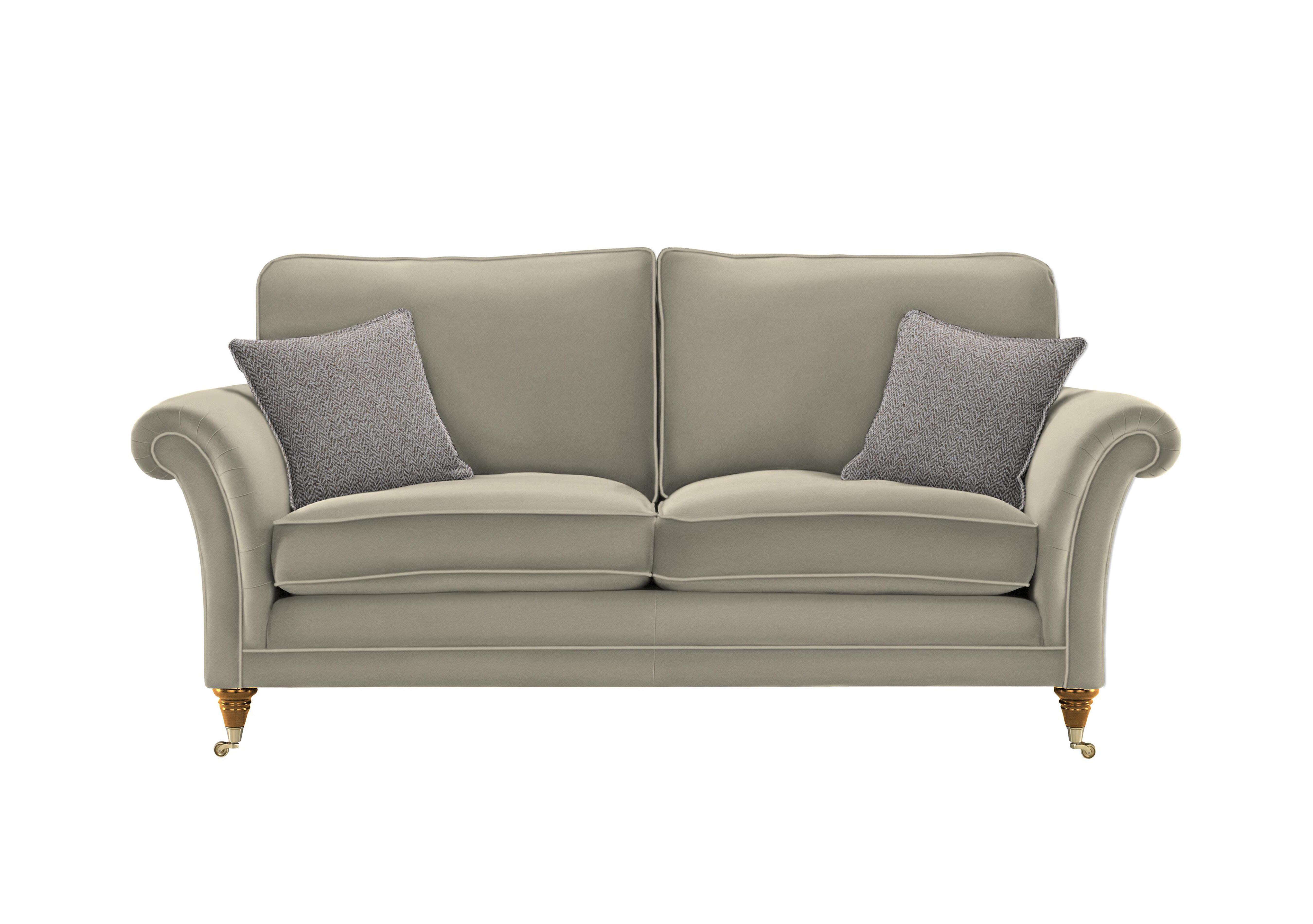Burghley Large 2 Seater Leather Sofa in Madri Dove 053055-0052 on Furniture Village