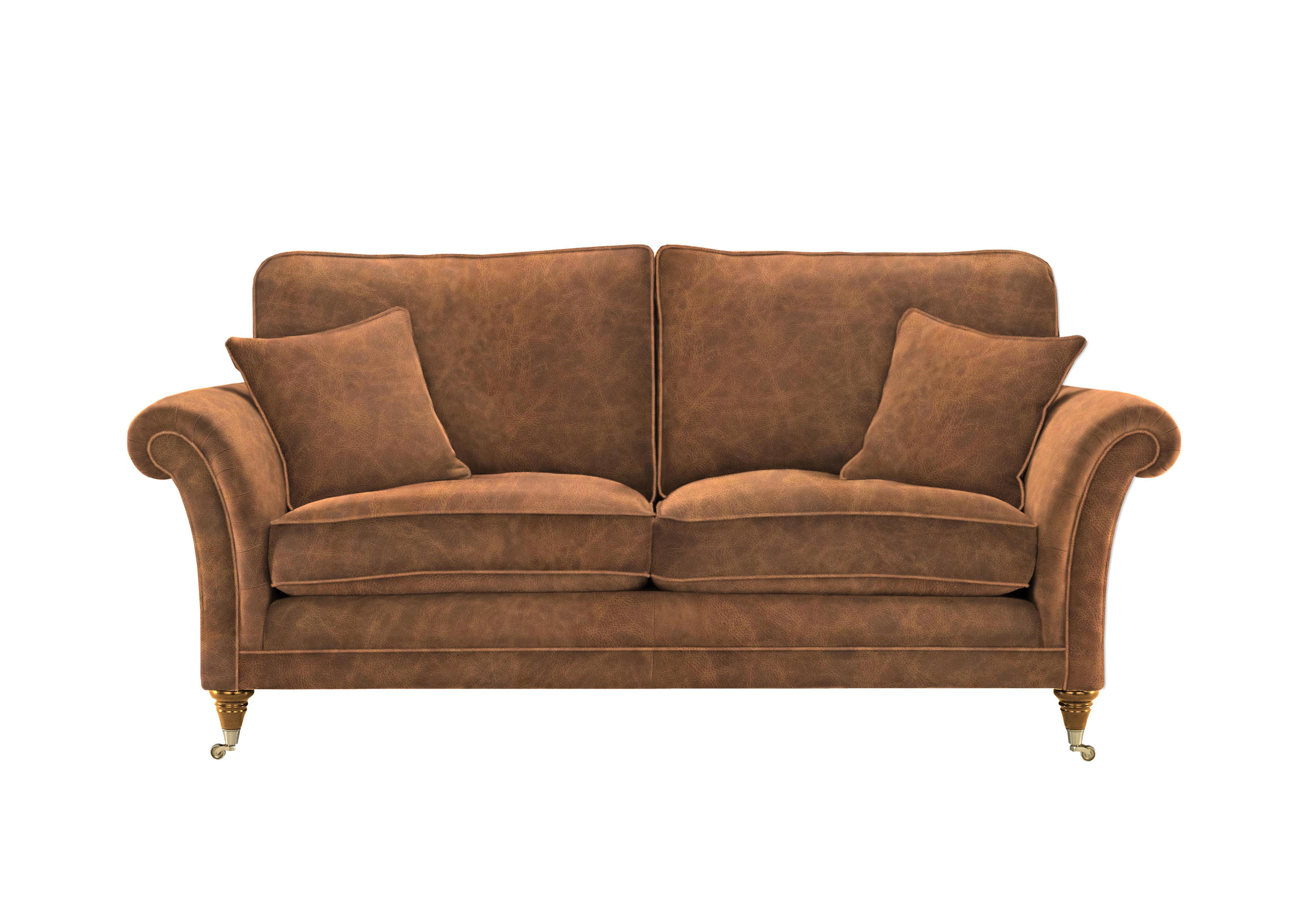 Burghley Large 2 Seater Leather Sofa in Oxford Cedar 9016-0038 on Furniture Village