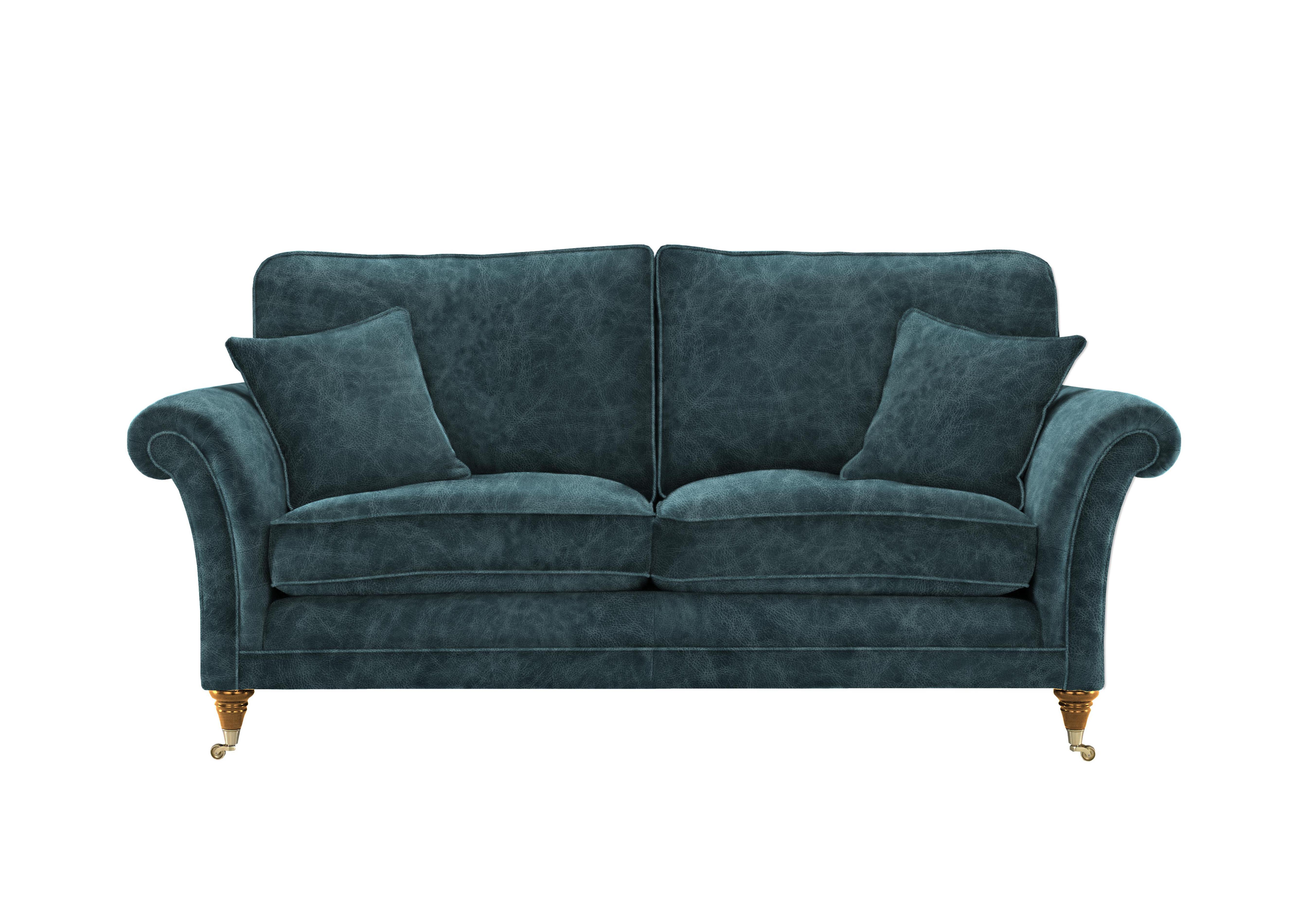 Burghley Large 2 Seater Leather Sofa in Oxford Midnight 9016-0088 on Furniture Village