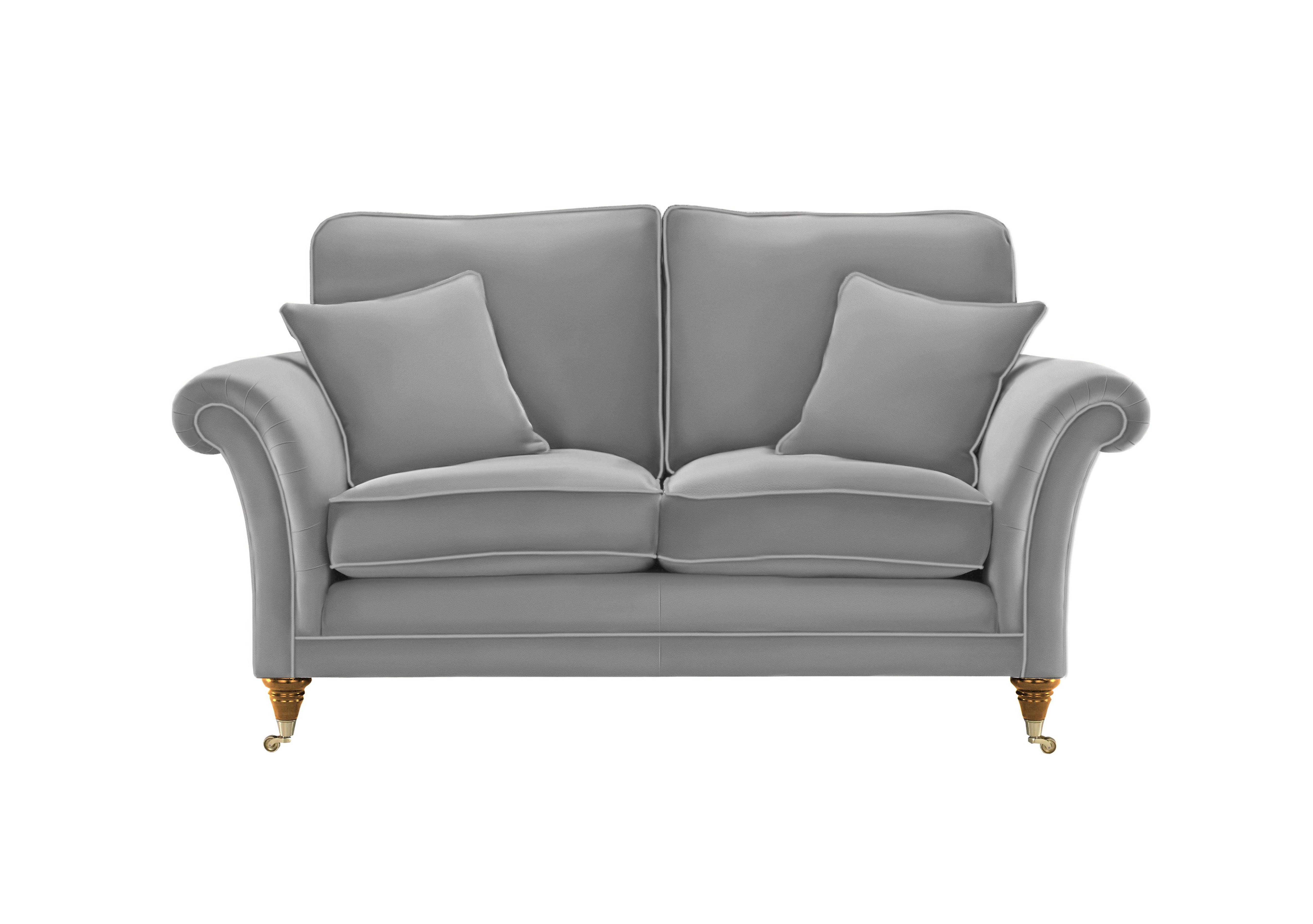 Burghley 2 Seater Leather Sofa in 009019-0092 Roma Steel on Furniture Village