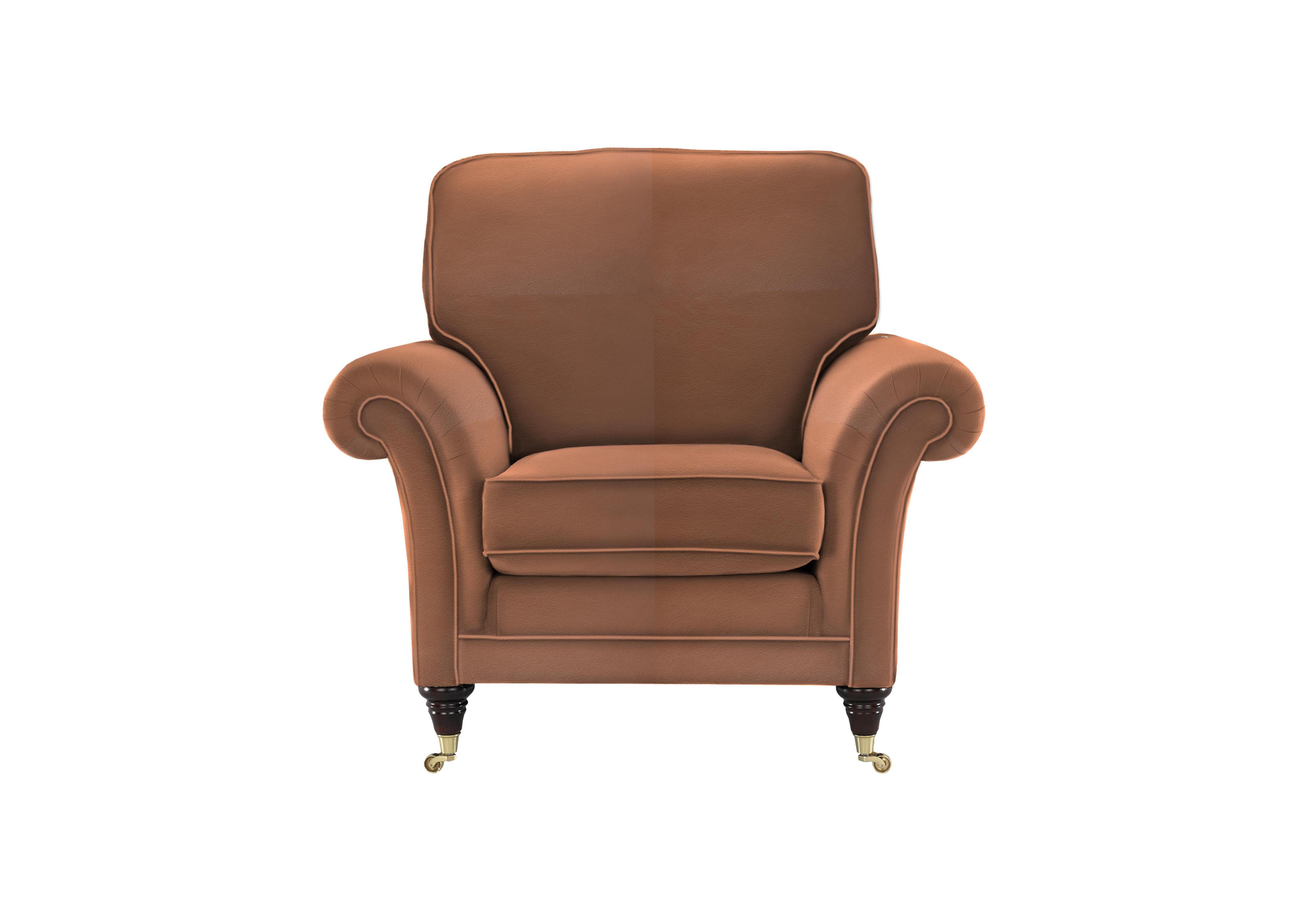 Burghley Leather Chair in 009019-0025 Roma Nutmeg on Furniture Village