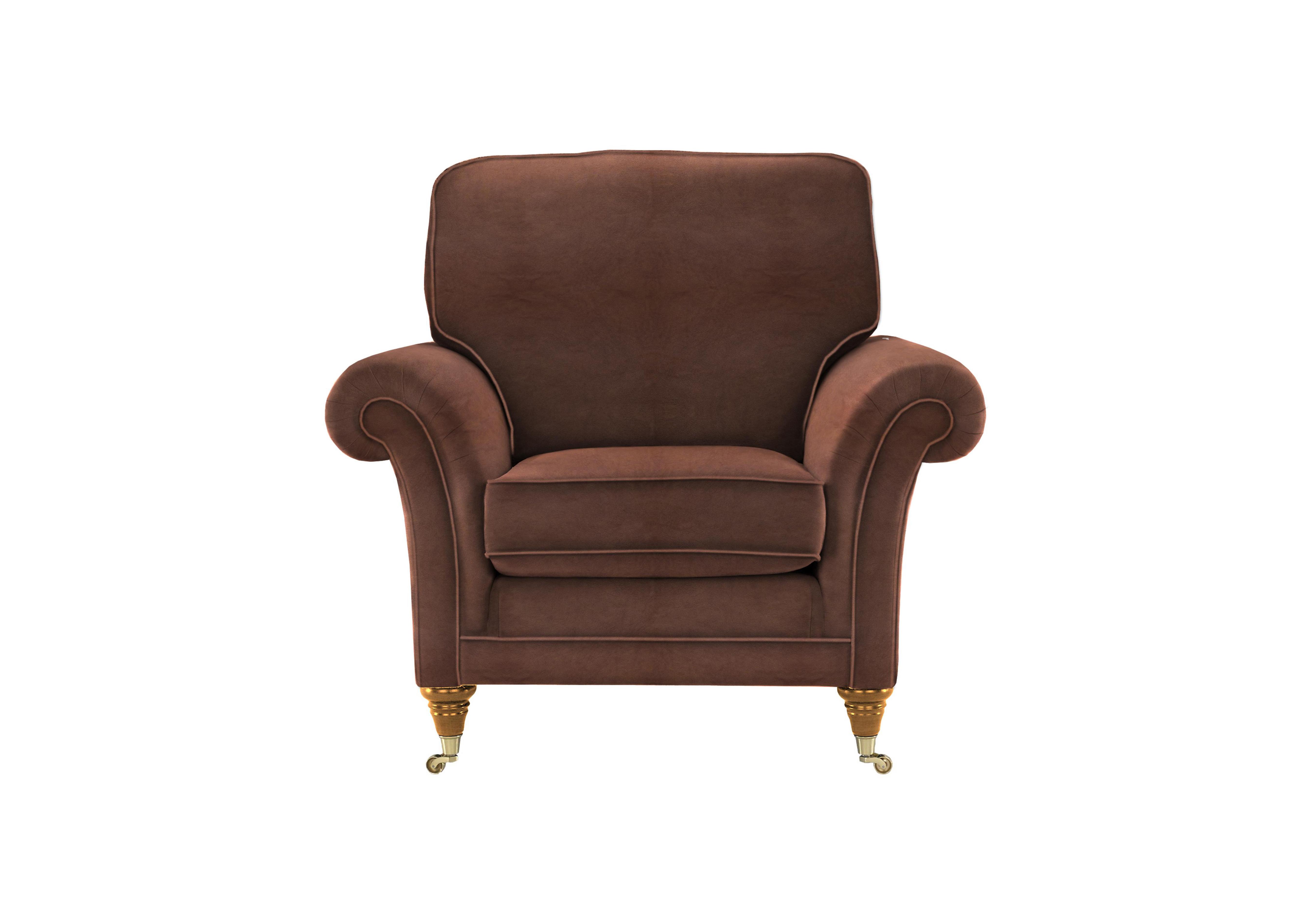 Burghley Leather Chair in London Saddle 001033-0021 on Furniture Village