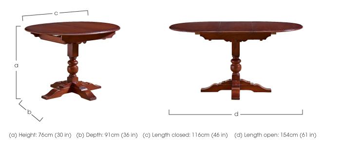 Old Charm Aldeburgh Oval Extending Dining Table in  on Furniture Village