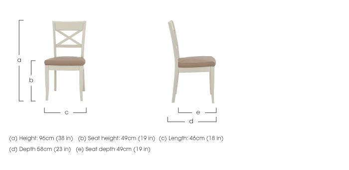 Annecy Pair of Cross Back Fabric Dining Chairs in  on Furniture Village