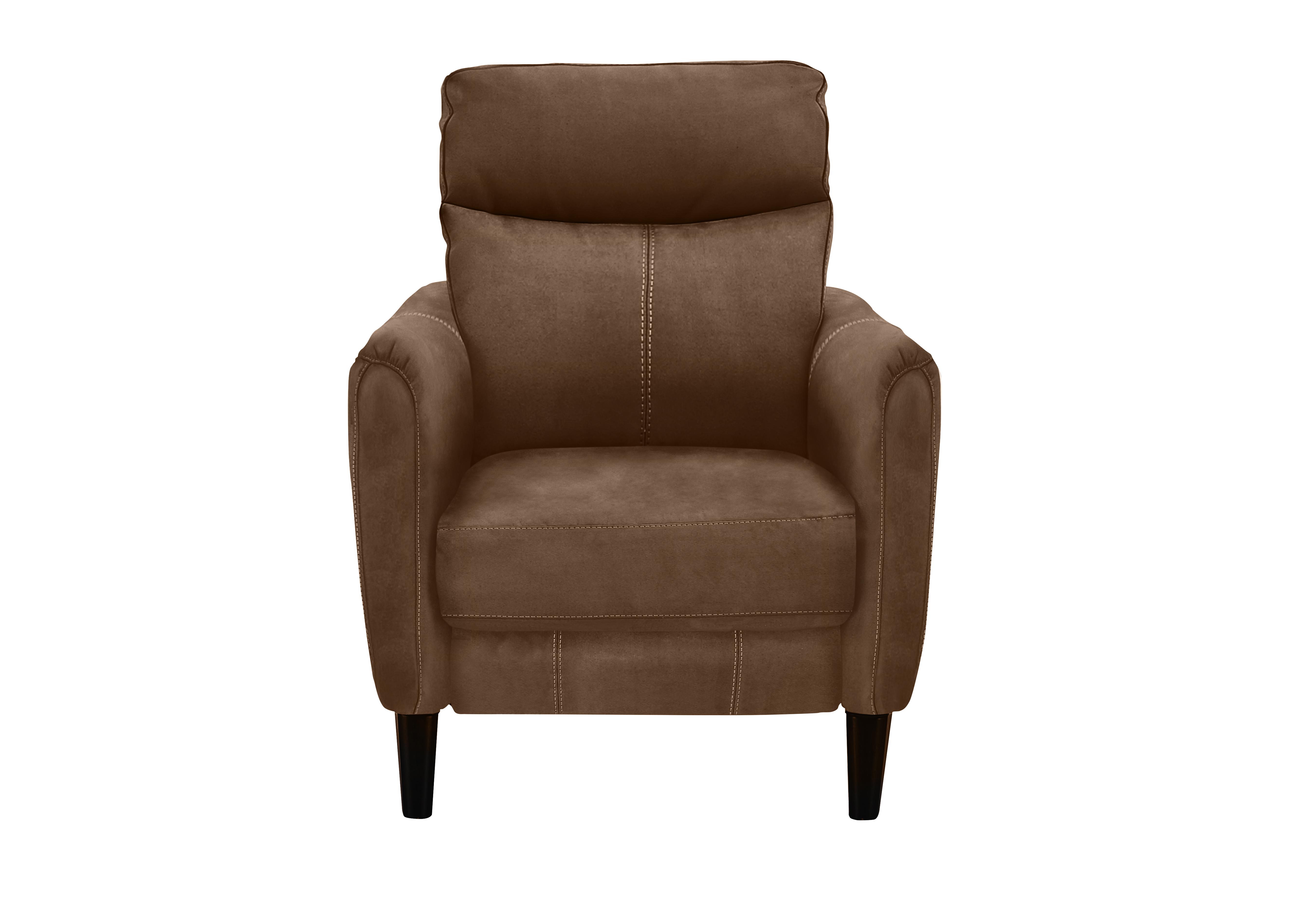 Compact Collection Petit Fabric Armchair in Bfa-Blj-R05 Hazelnut on Furniture Village