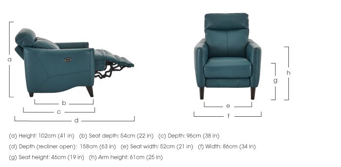 Compact Collection Petit Leather Recliner Armchair in  on Furniture Village