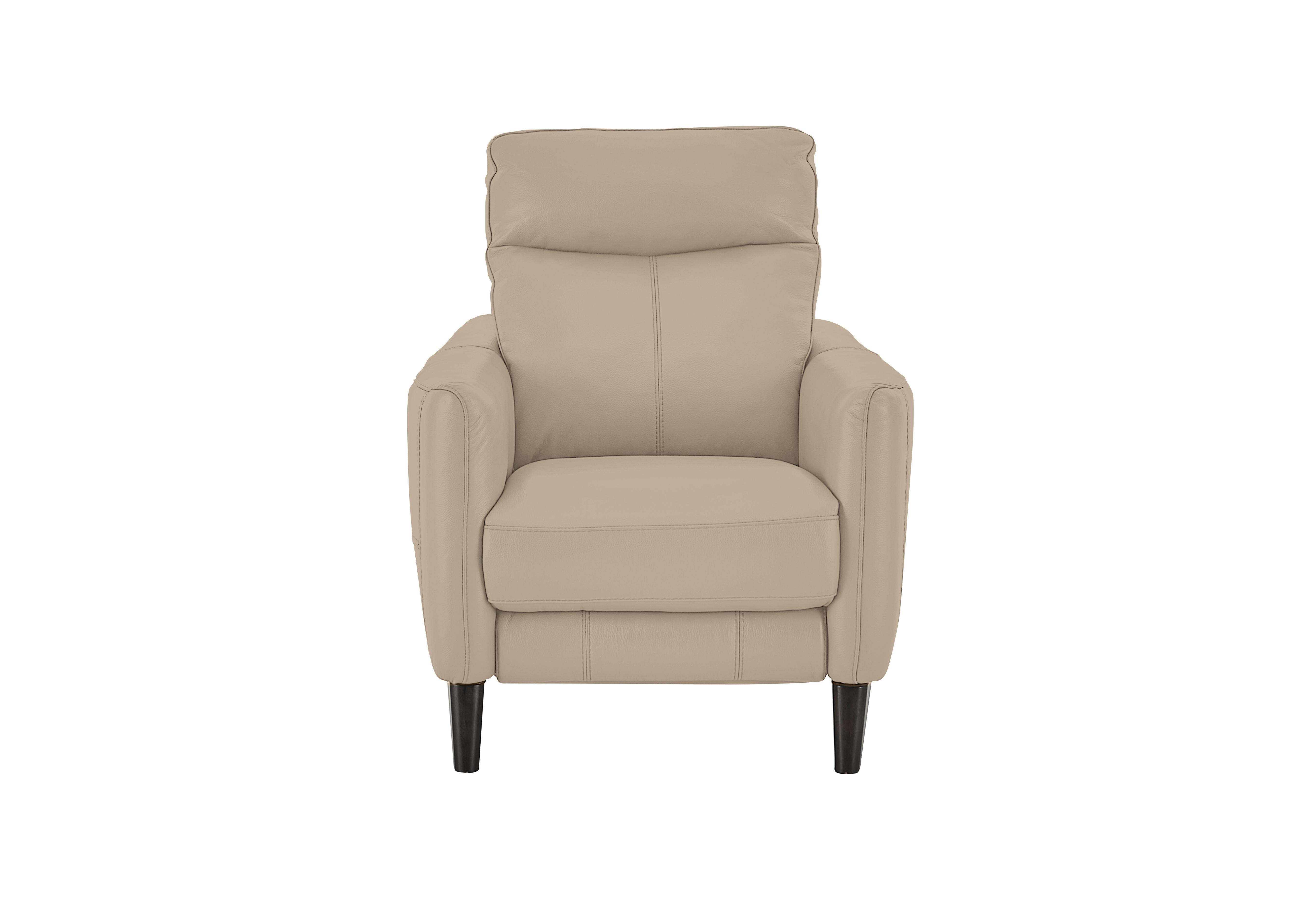 Compact Collection Petit Leather Recliner Armchair in Bv-039c Pebble on Furniture Village
