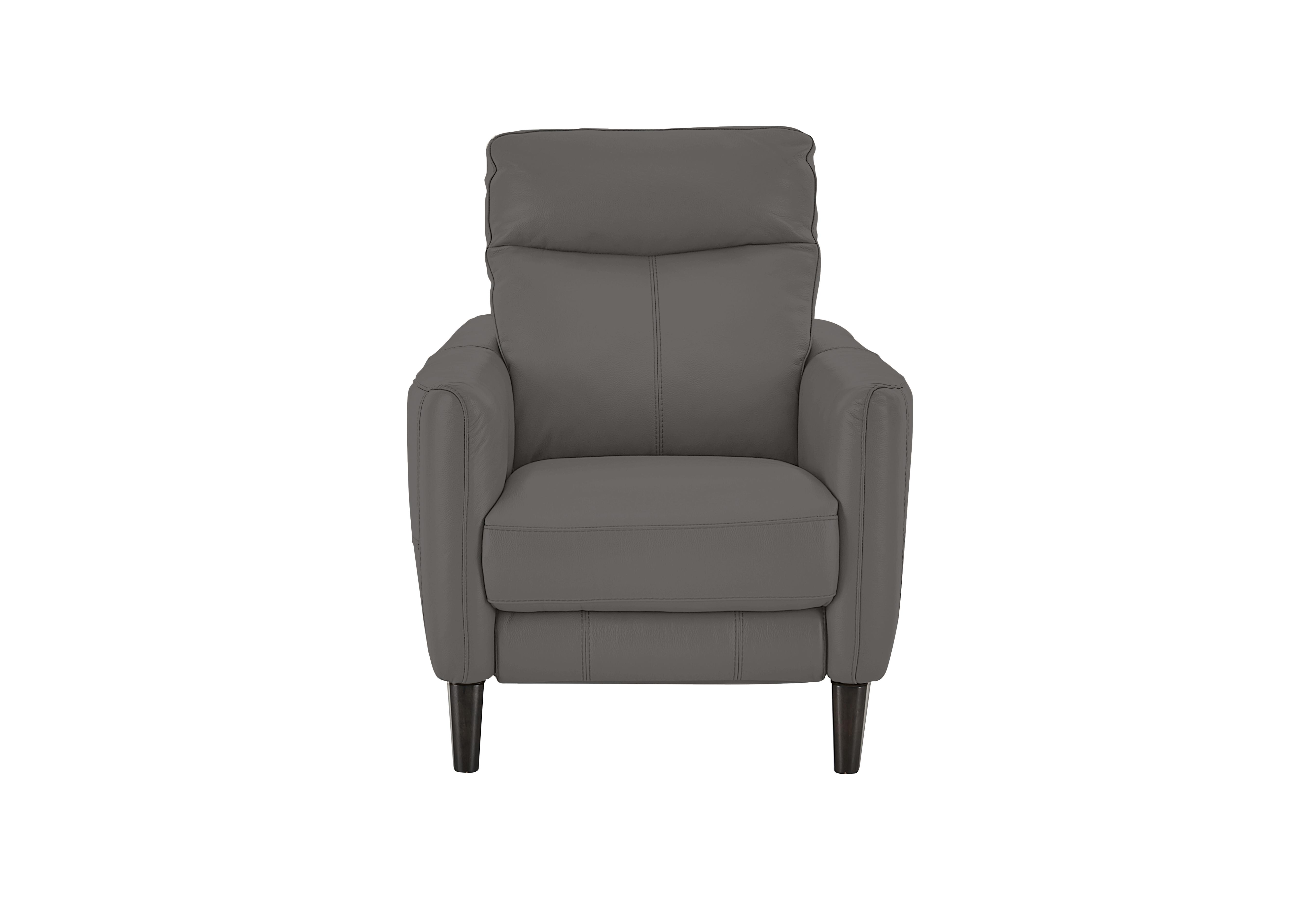 Compact Collection Petit Leather Recliner Armchair in Bv-042e Elephant on Furniture Village