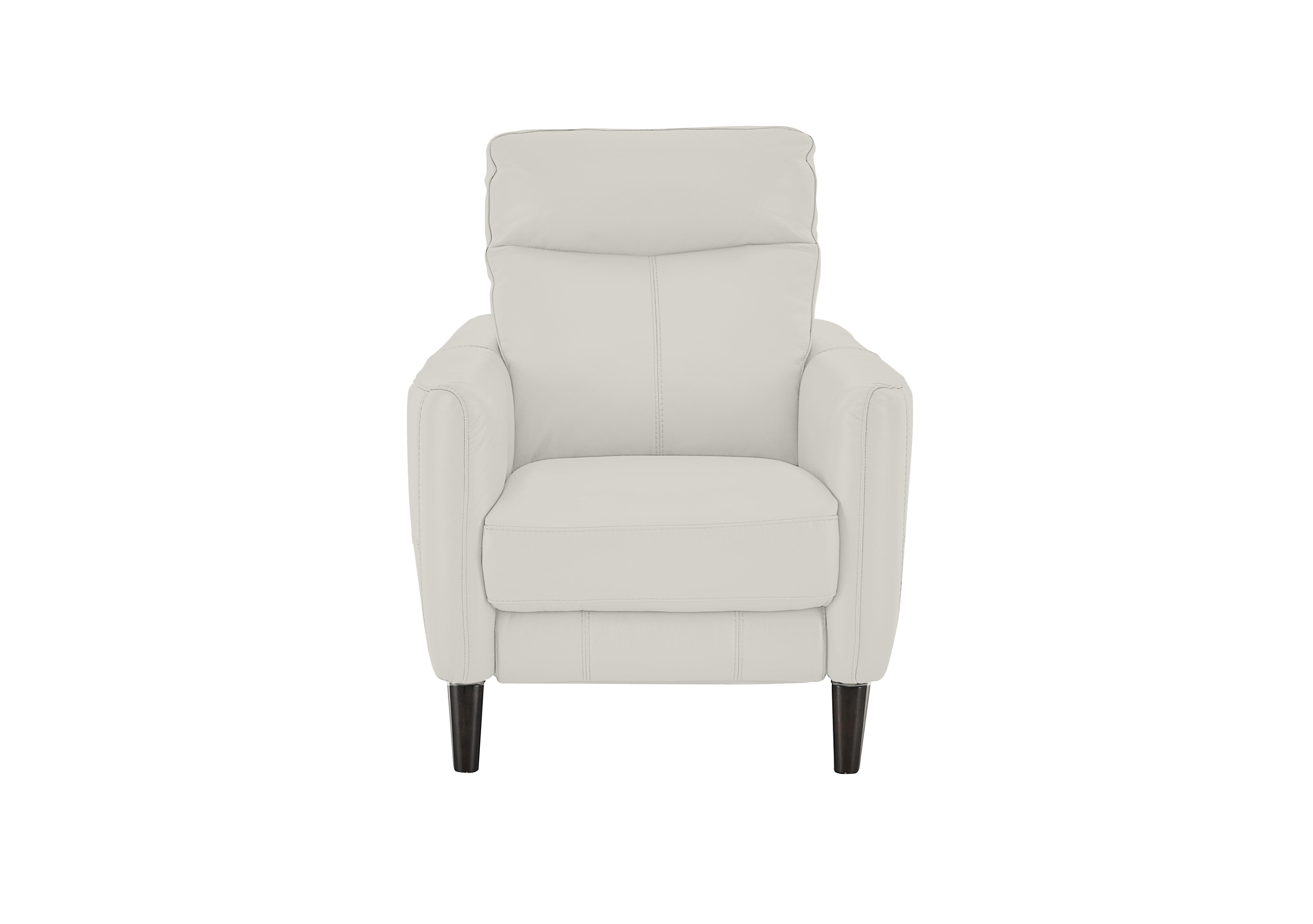 Compact Collection Petit Leather Recliner Armchair in Bv-156e Frost on Furniture Village