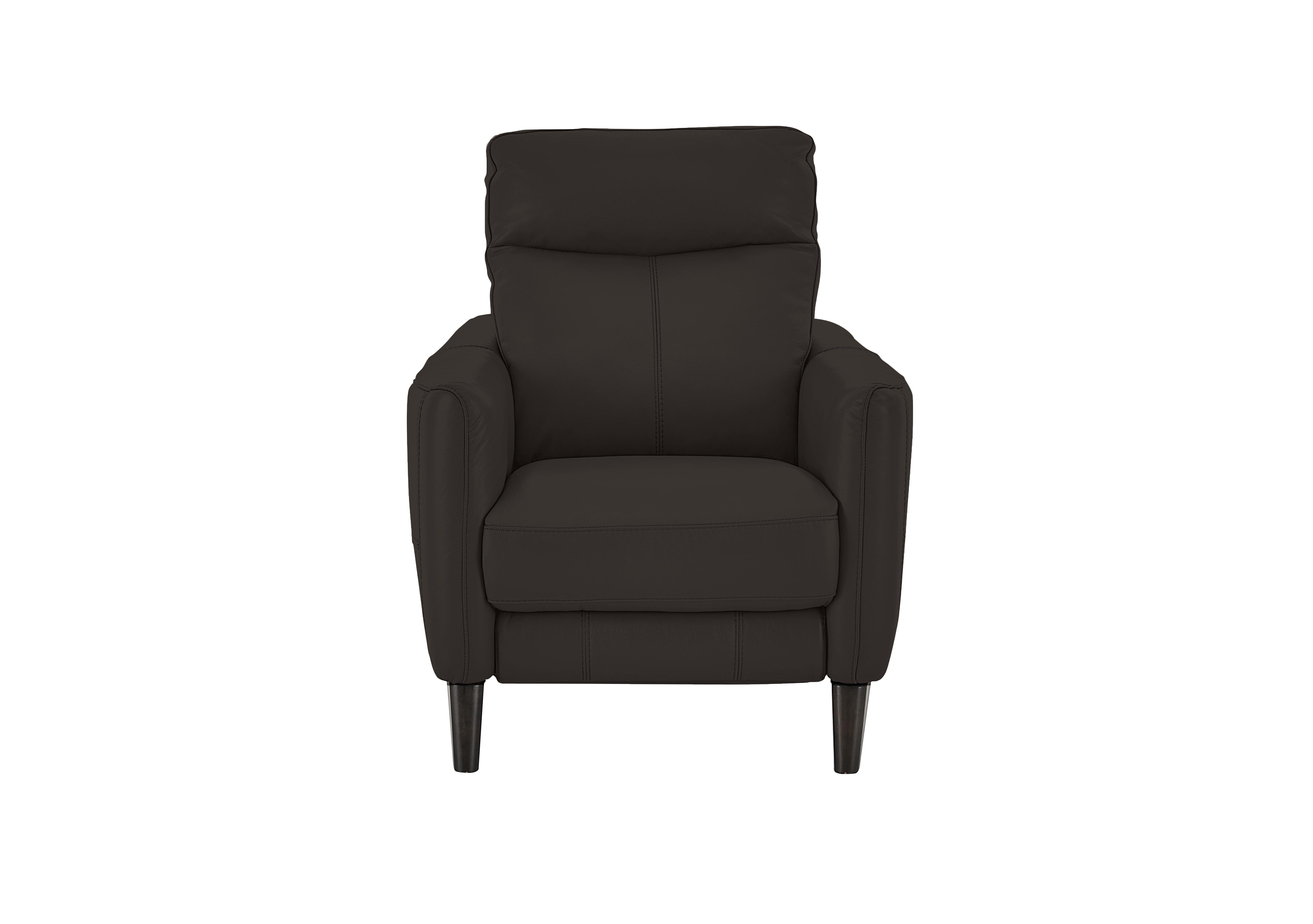 Compact Collection Petit Leather Recliner Armchair in Bv-1748 Dark Chocolate on Furniture Village
