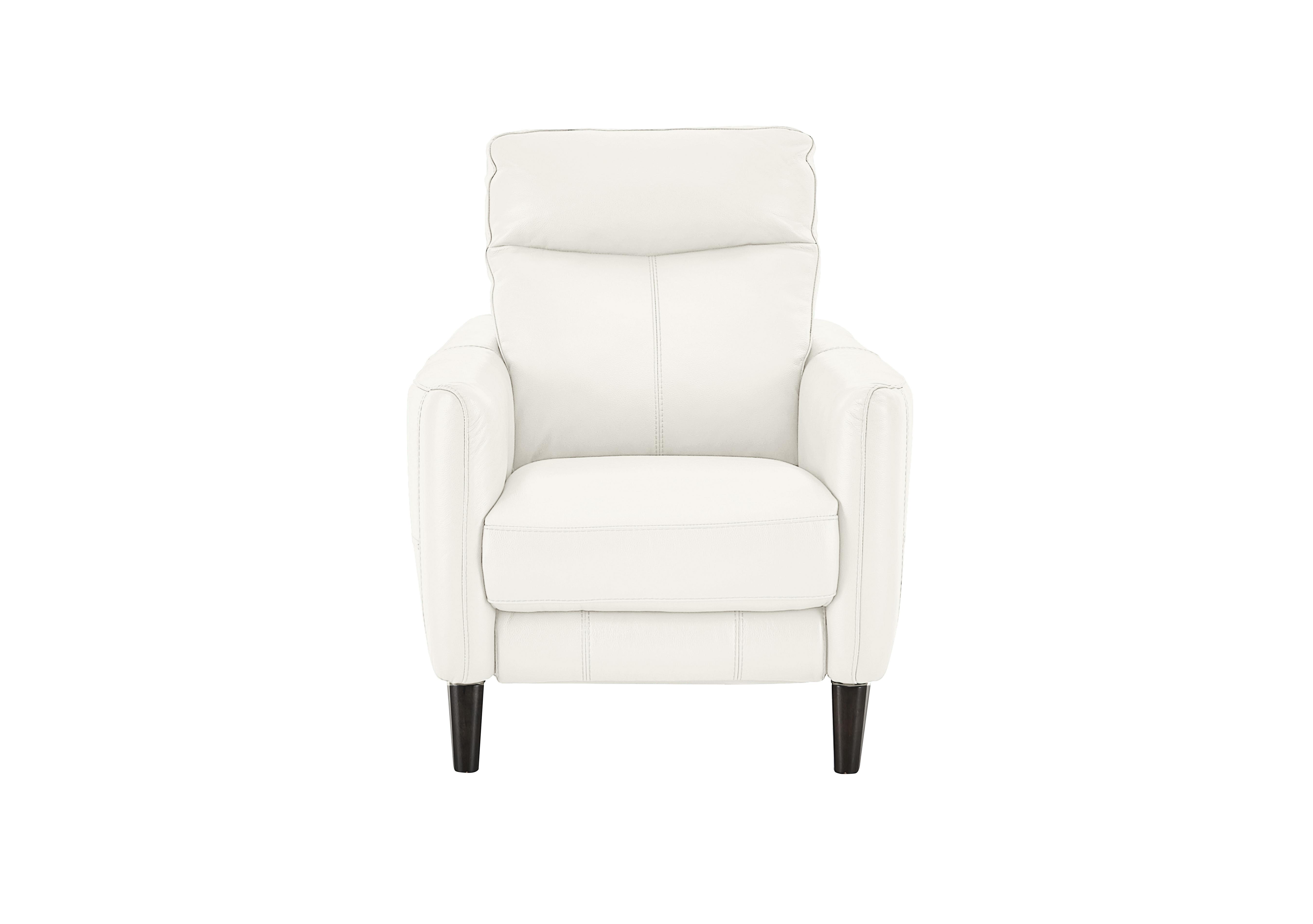 Compact Collection Petit Leather Recliner Armchair in Bv-744d Star White on Furniture Village