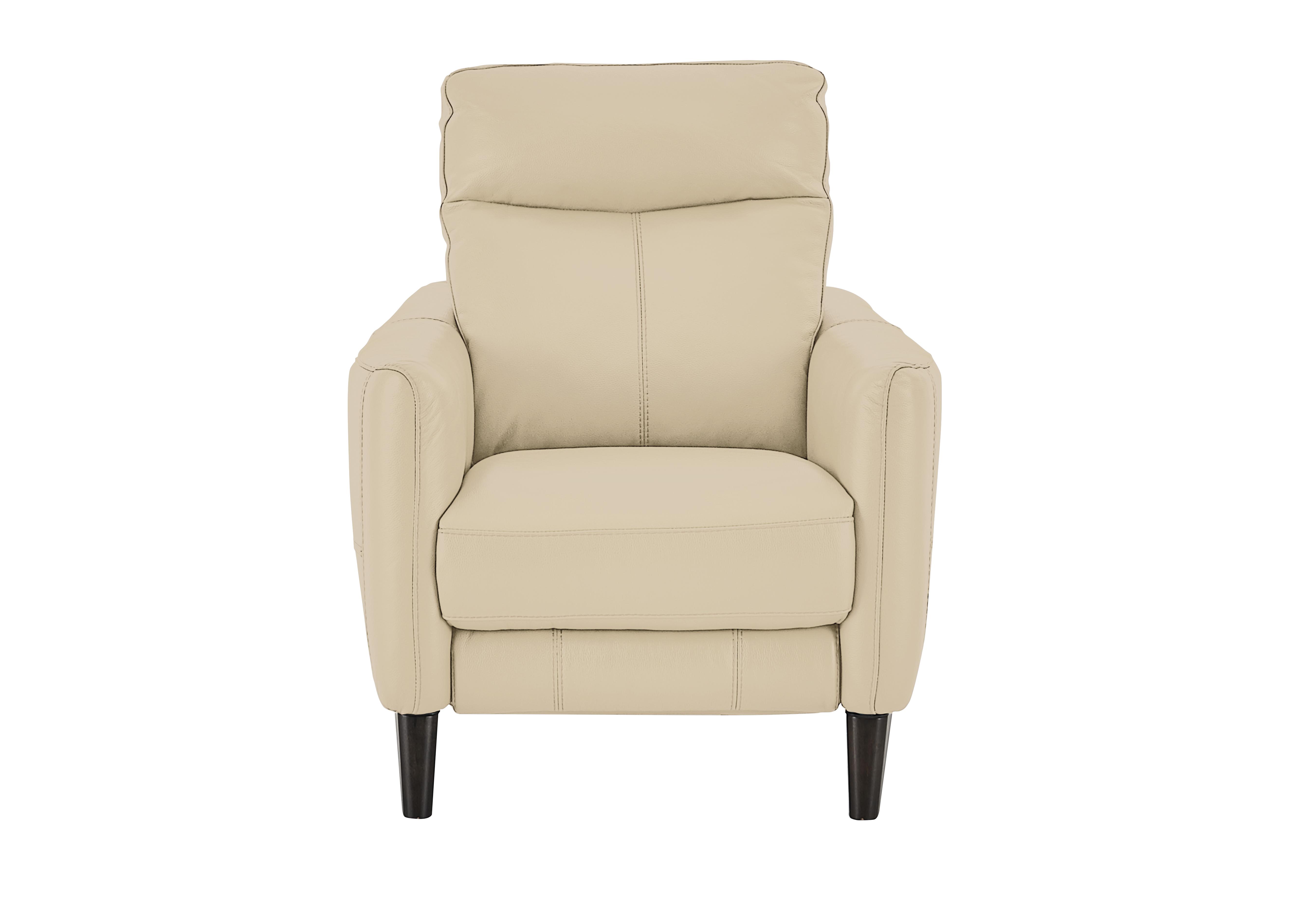 Compact Collection Petit Leather Recliner Armchair in Bv-862c Bisque on Furniture Village
