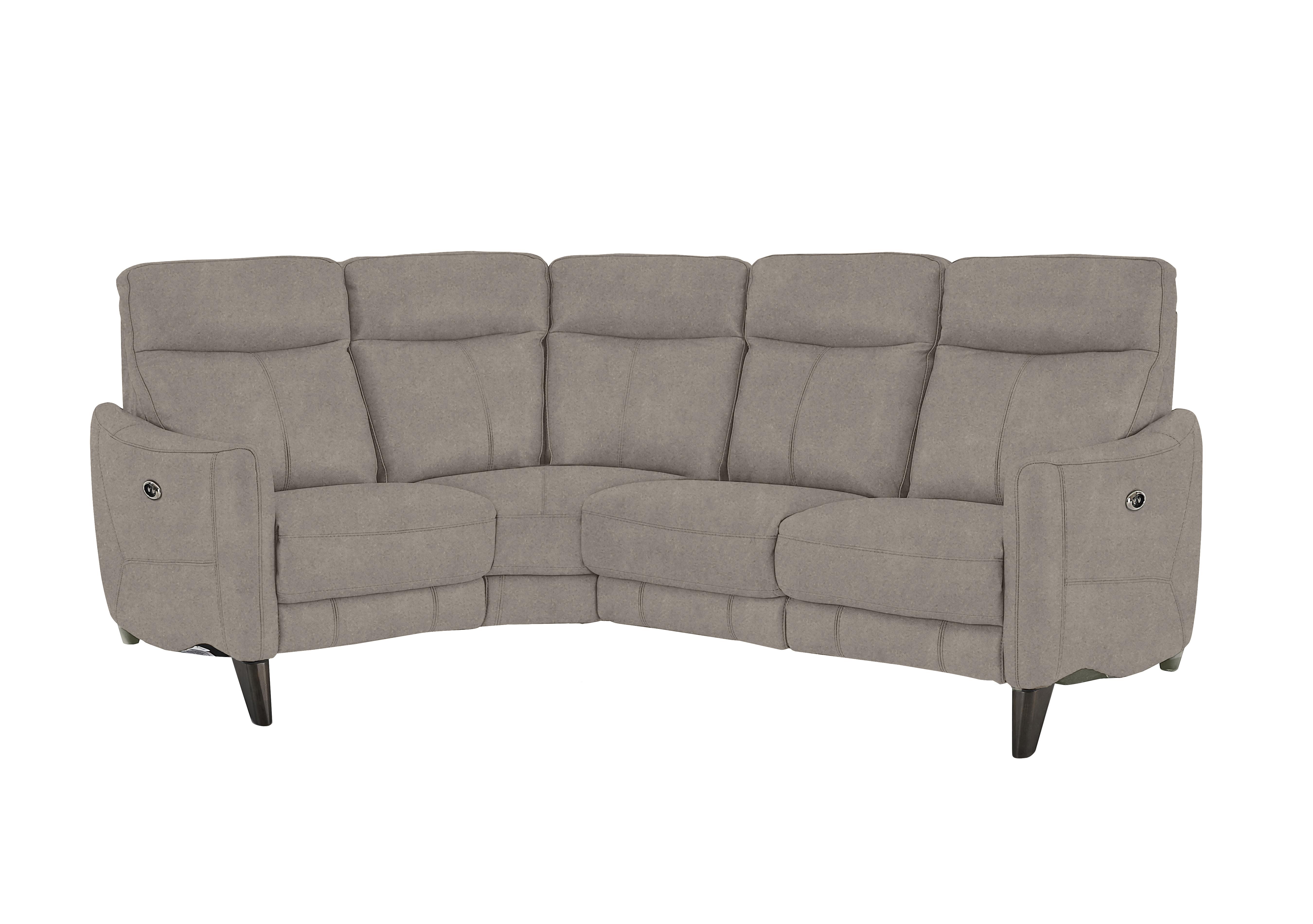 Compact Collection Petit Fabric Corner Sofa in Bfa-Blj-R946 Silver on Furniture Village