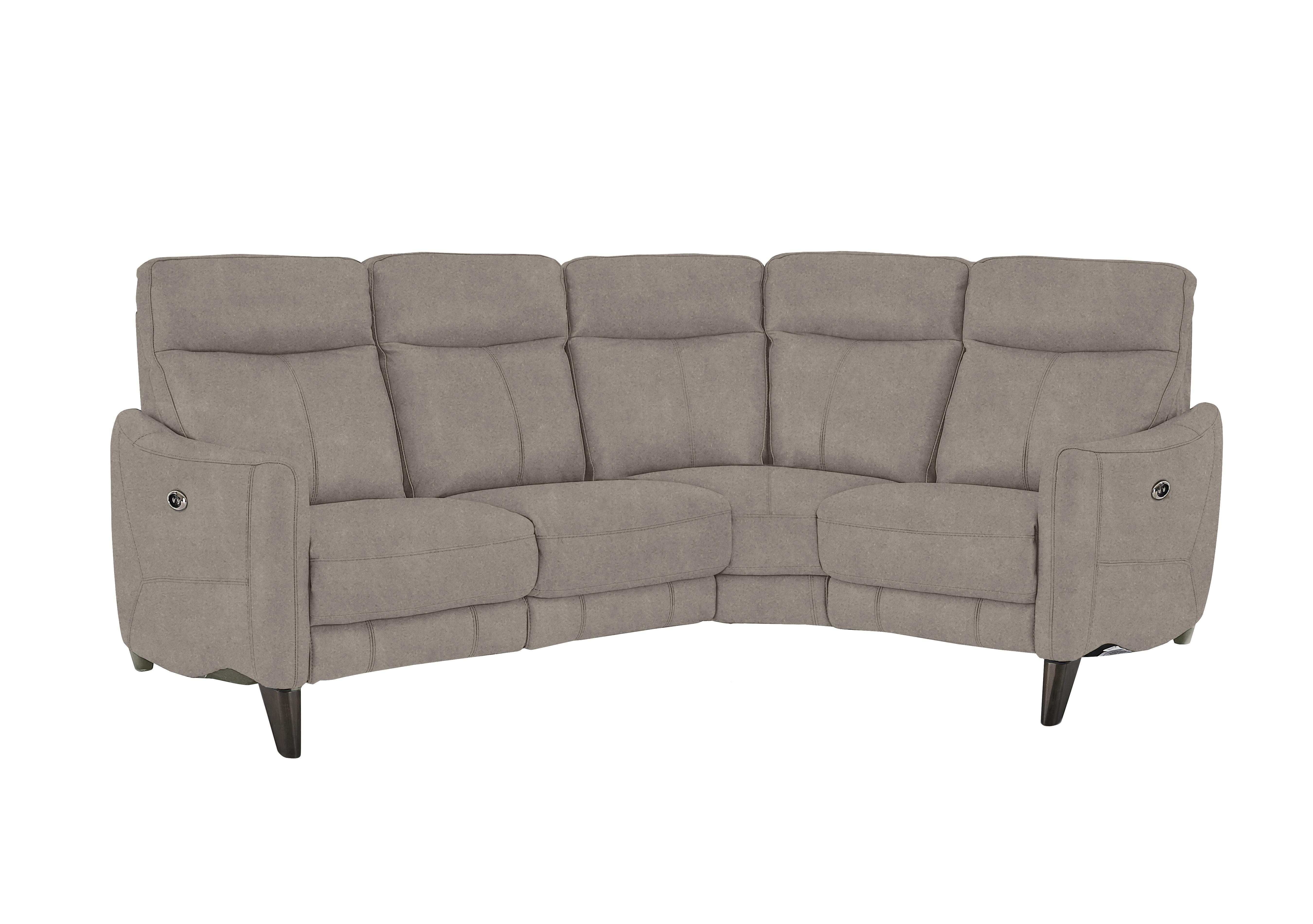 Compact Collection Petit Fabric Corner Sofa in Bfa-Blj-R946 Silver on Furniture Village