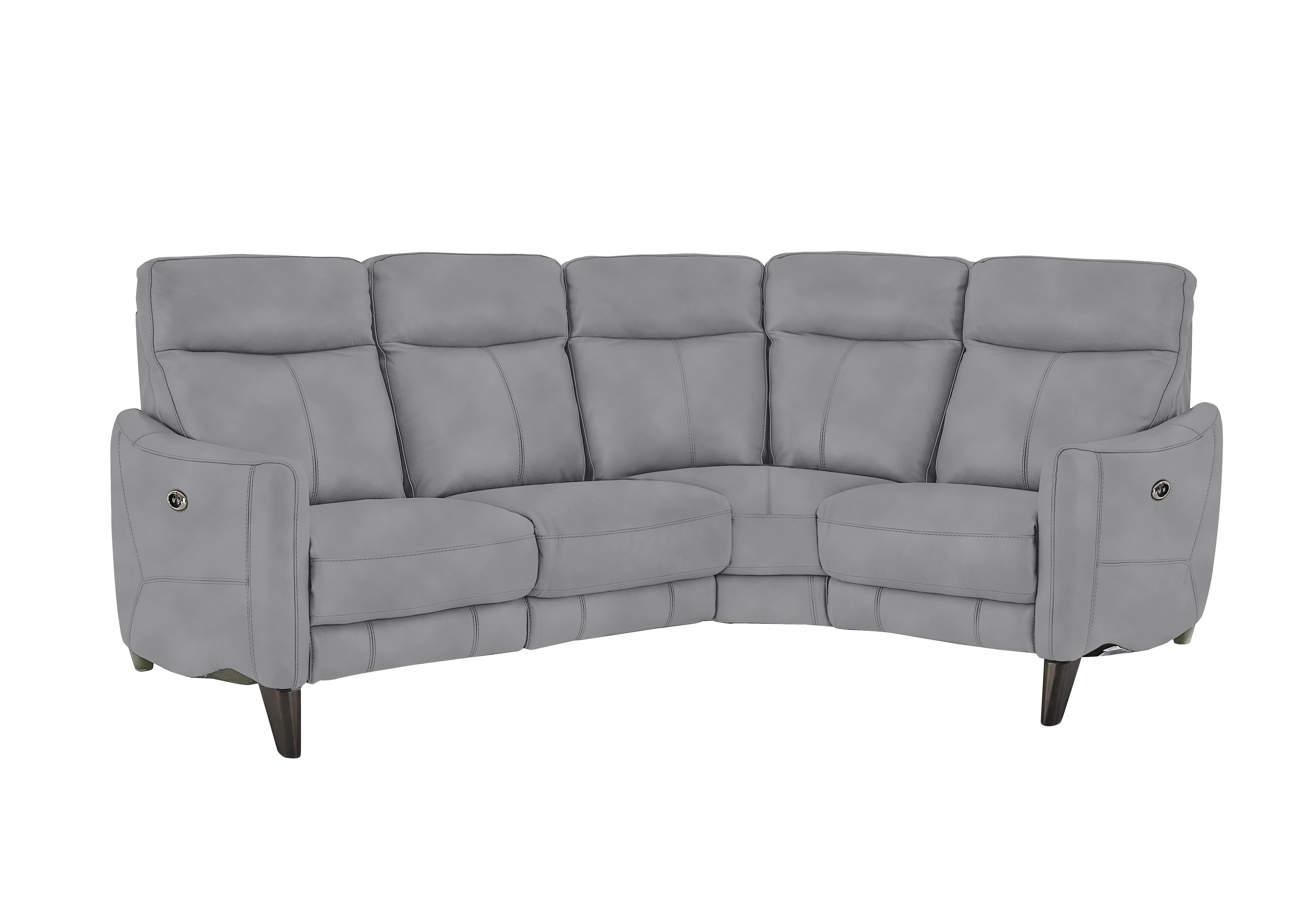 Compact Collection Petit Fabric Corner Sofa in Bfa-Ori-R07 Bluish Grey on Furniture Village