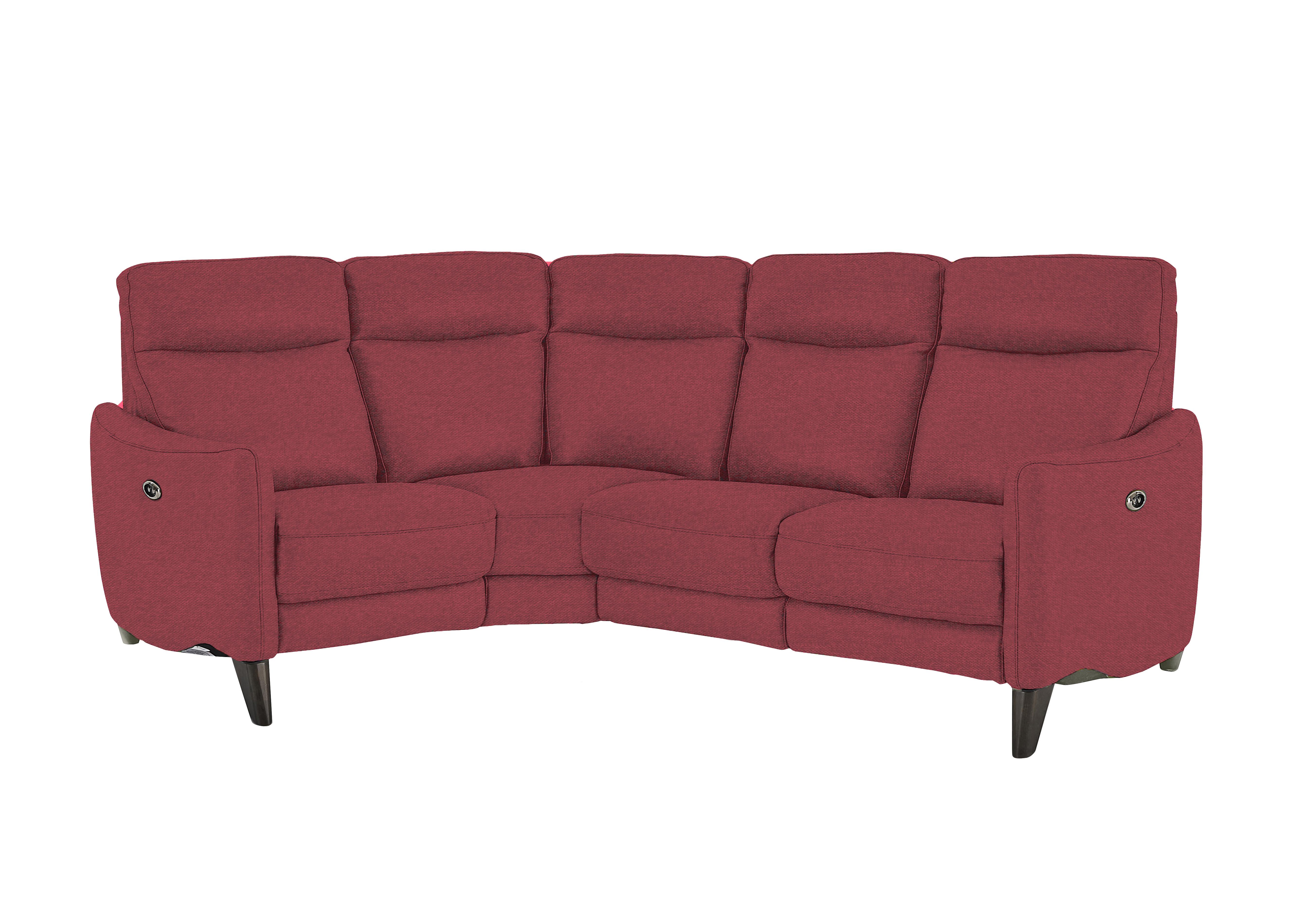 Compact Collection Petit Fabric Corner Sofa in Fab-Blt-R29 Red on Furniture Village