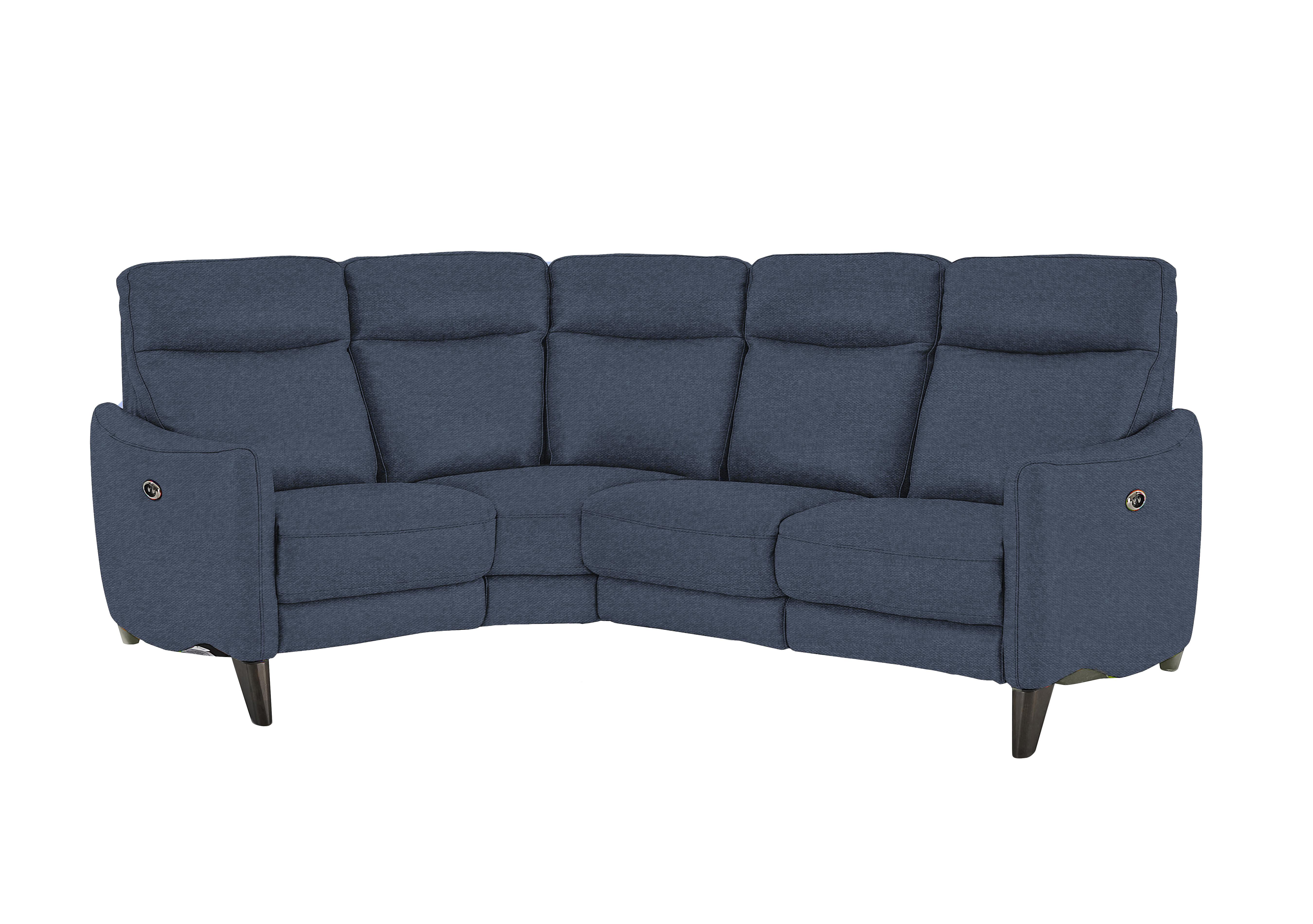 Compact Collection Petit Fabric Corner Sofa in Fab-Blt-R38 Blue on Furniture Village