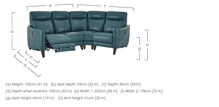 Compact Collection Petit Leather Corner Sofa in  on Furniture Village
