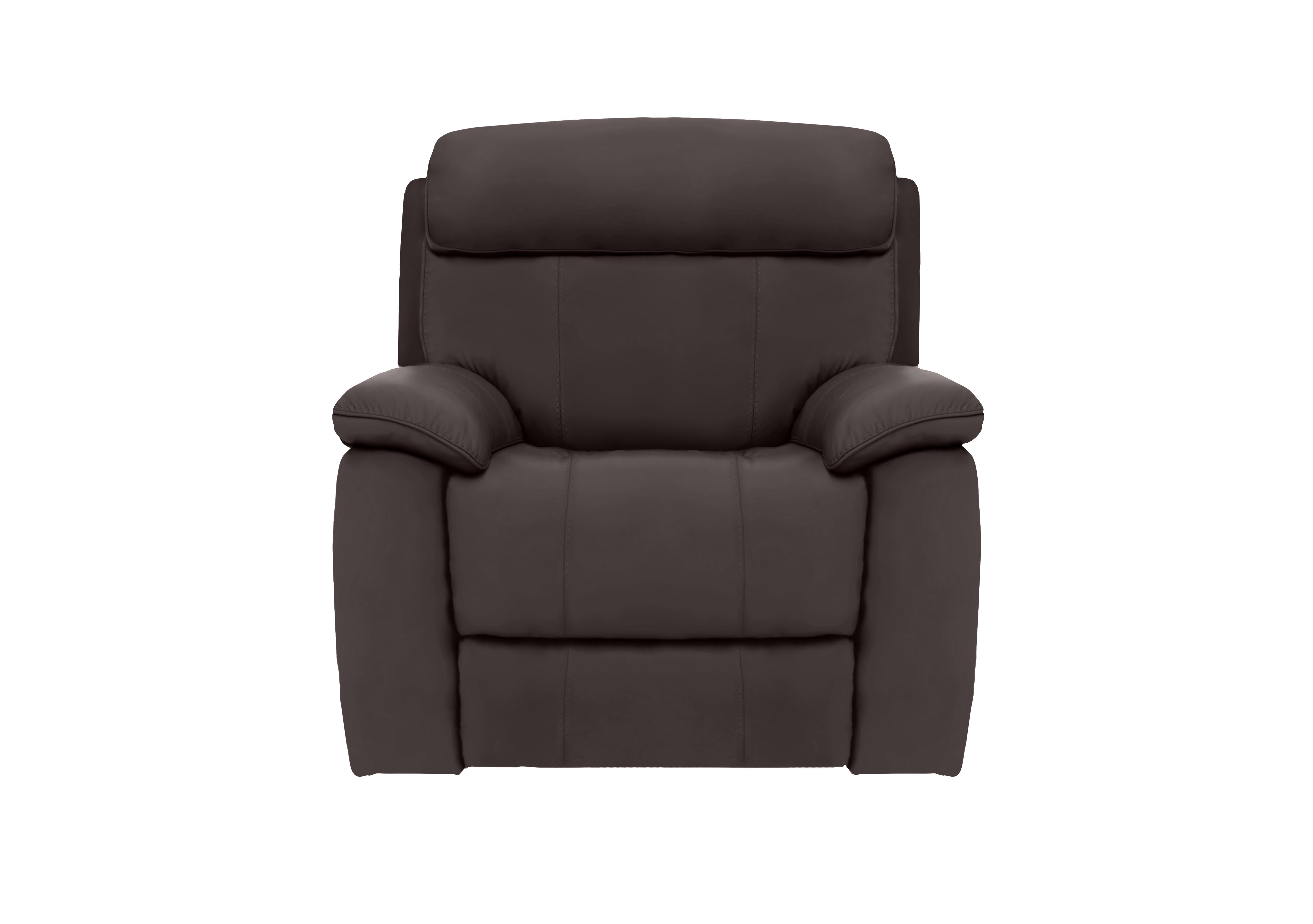 Moreno Leather Armchair in An-727b Dark Brown on Furniture Village