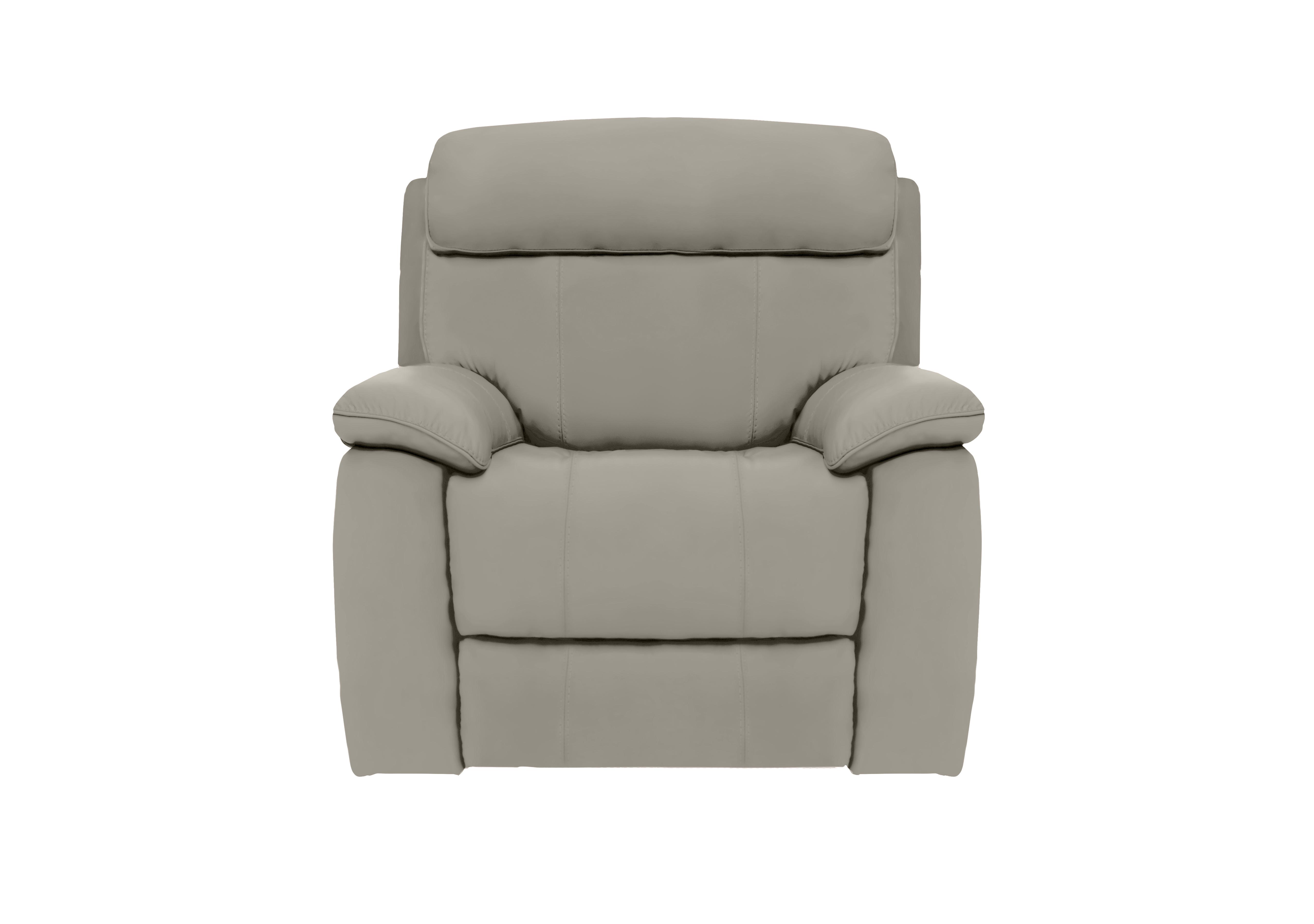 Moreno Leather Armchair in An-946b Silver Grey on Furniture Village